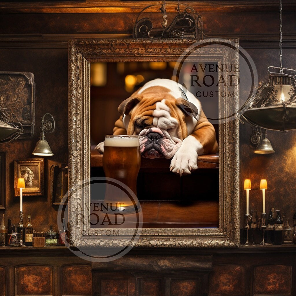 English Bulldog Beer Buddy_Bar Decor