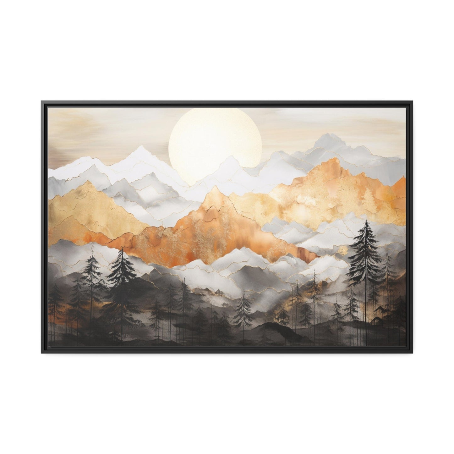 Abstract Art, Mountain Sunset_Front View