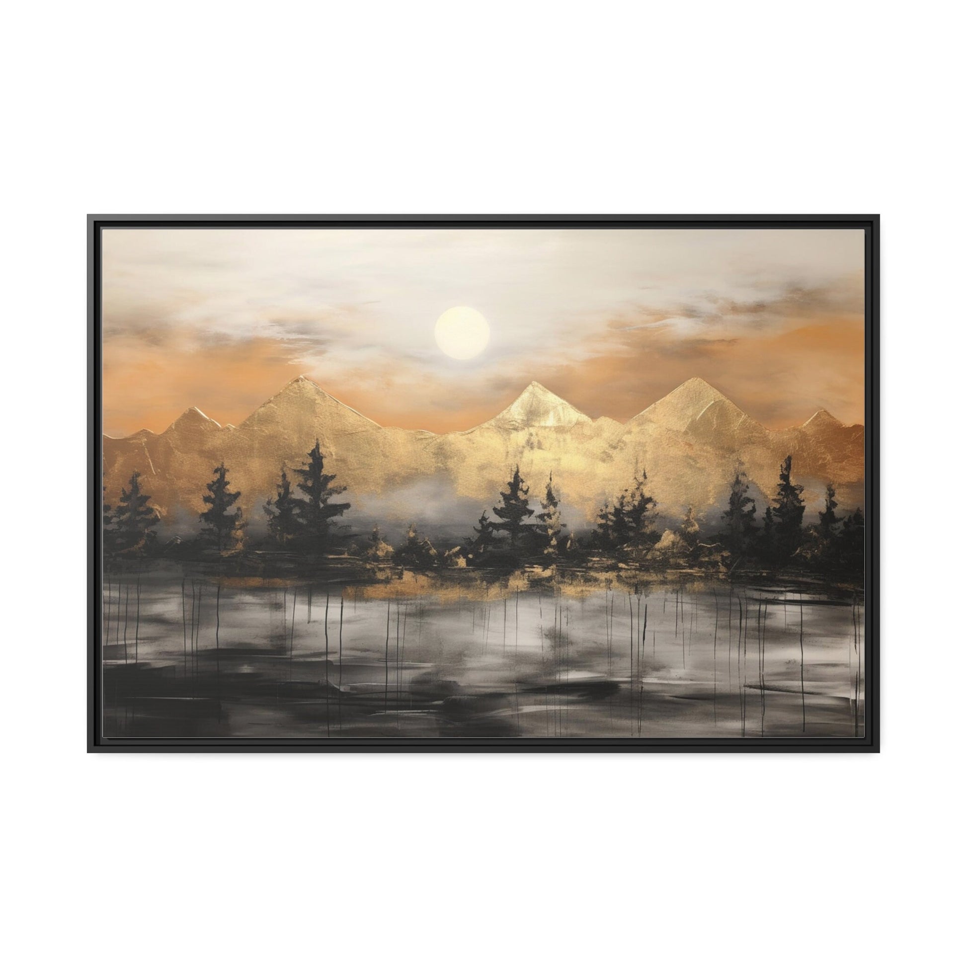 Abstract Painting, Golden-Lakeview_Front View