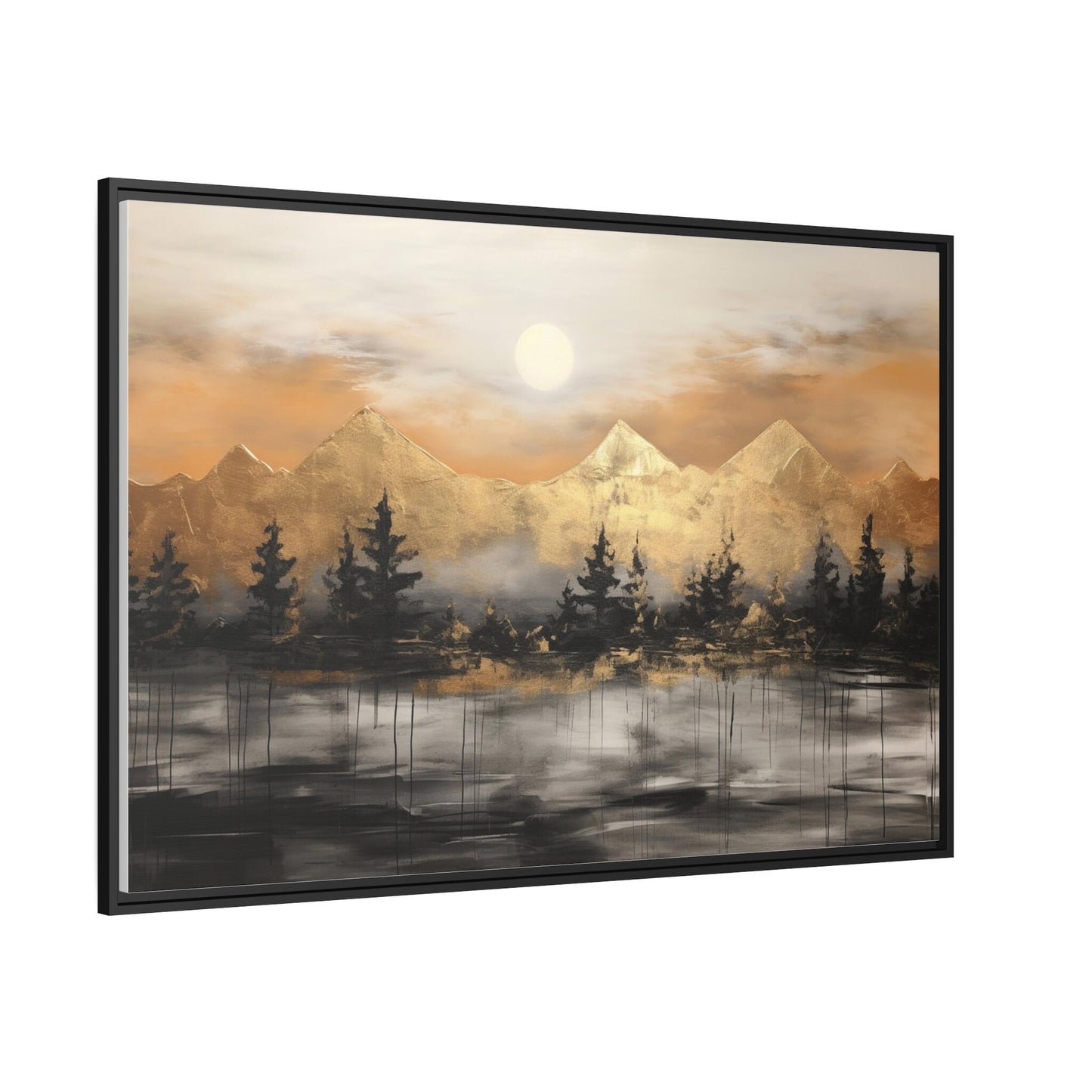 Abstract Painting, Golden-Lakeview_Side View