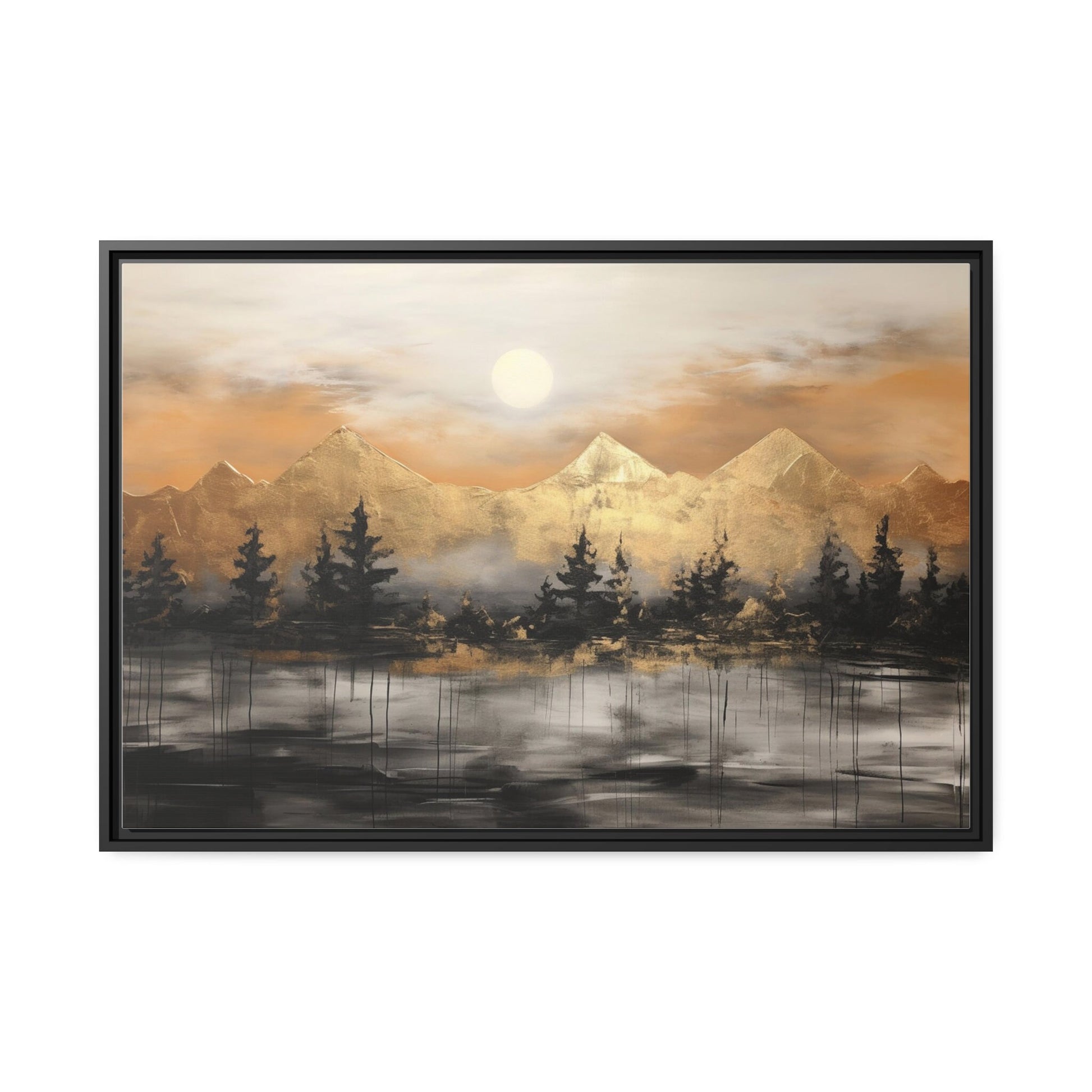 Abstract Painting, Golden-Lakeview_Wall Art