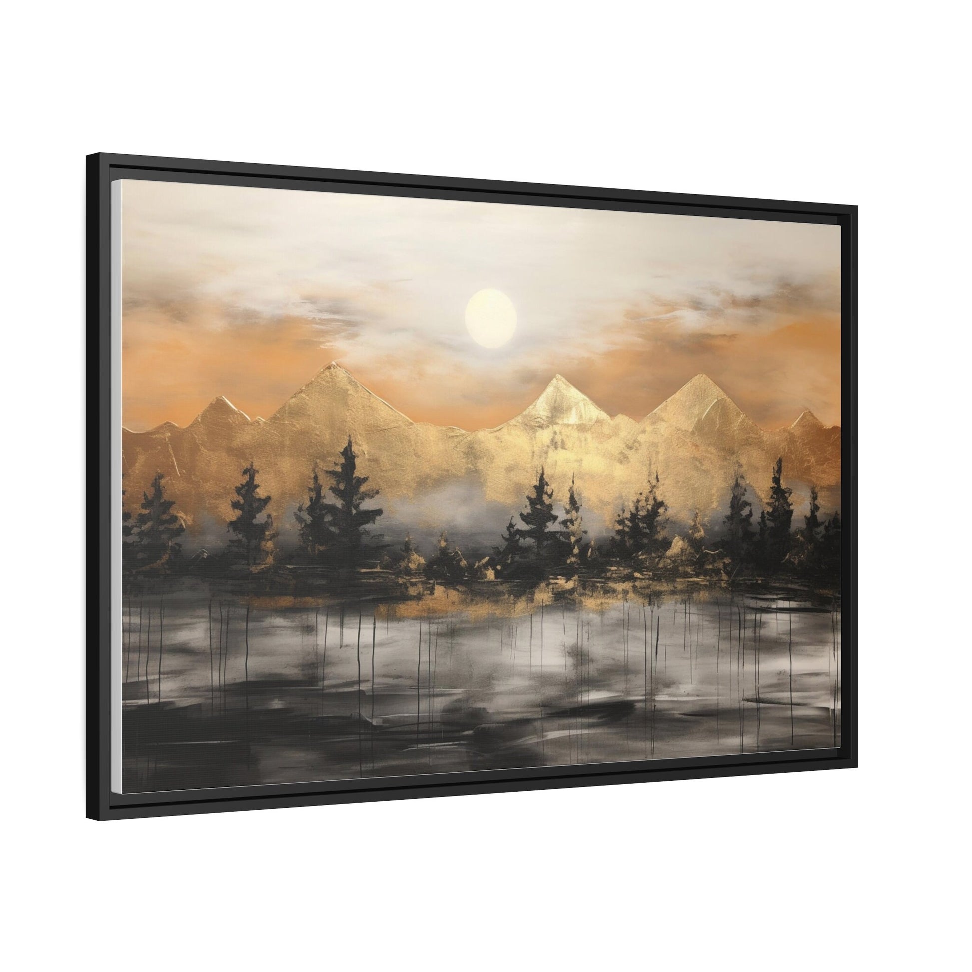 Abstract Painting, Golden-Lakeview_Bedroom Art