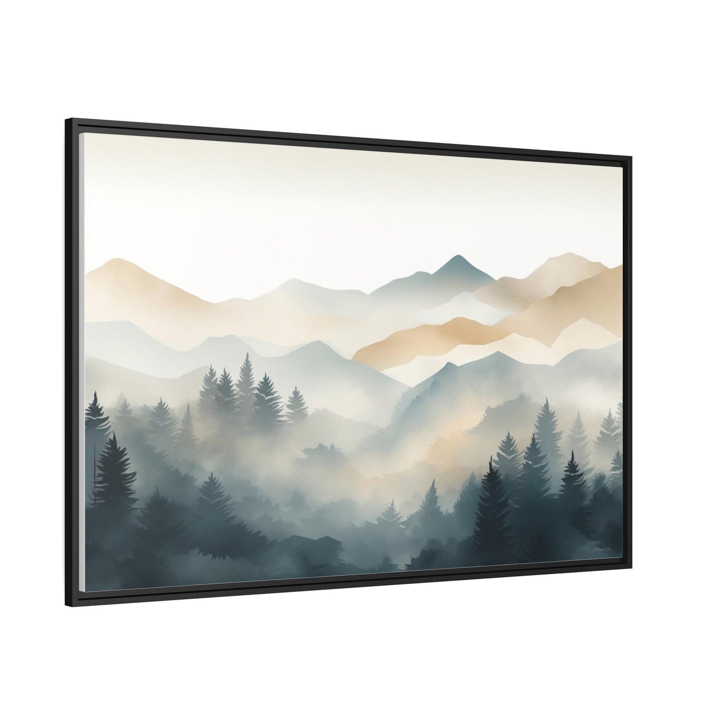 Abstract Painting Wall Art, Foggy Morning_Side View