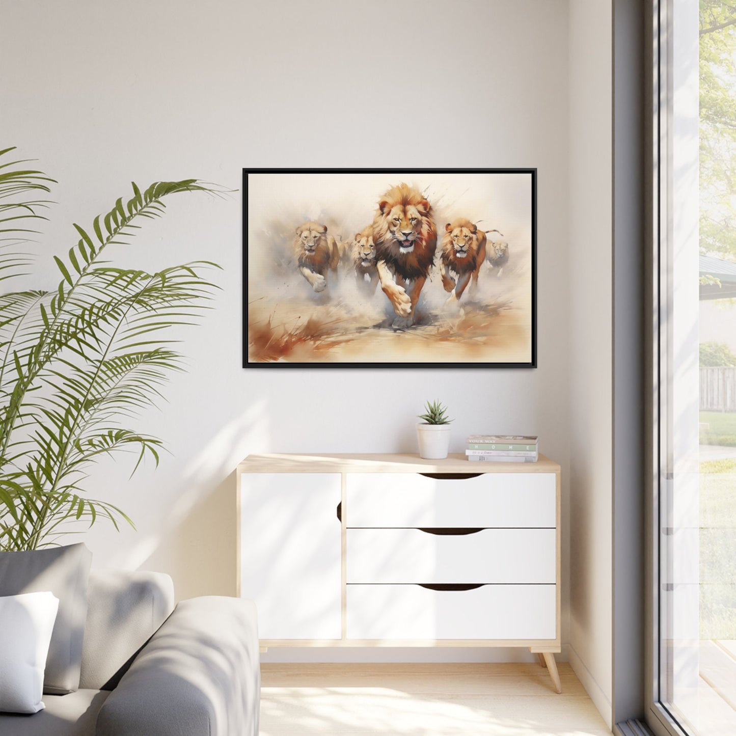 Abstract Painting, Lion Pride_Living Room Decor