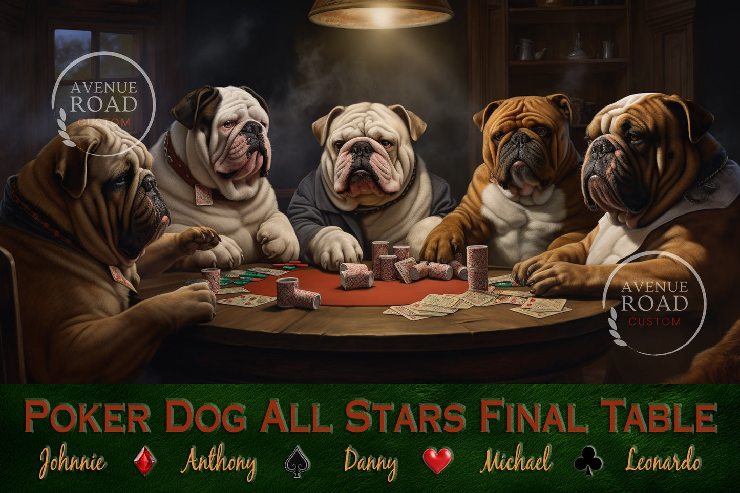 Personalized English Bulldogs Poker Game