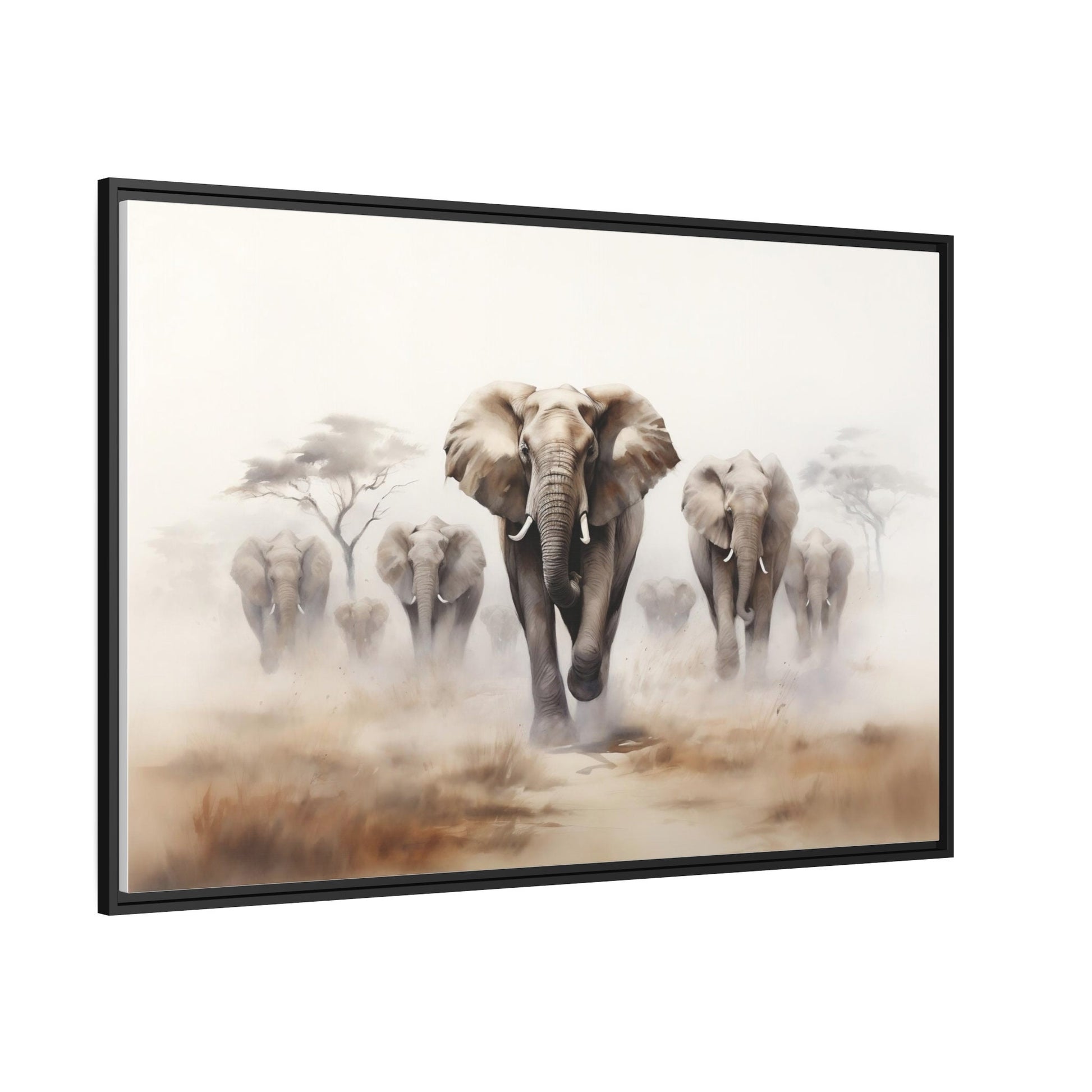 Elephant Stampede Wall Art_Side View