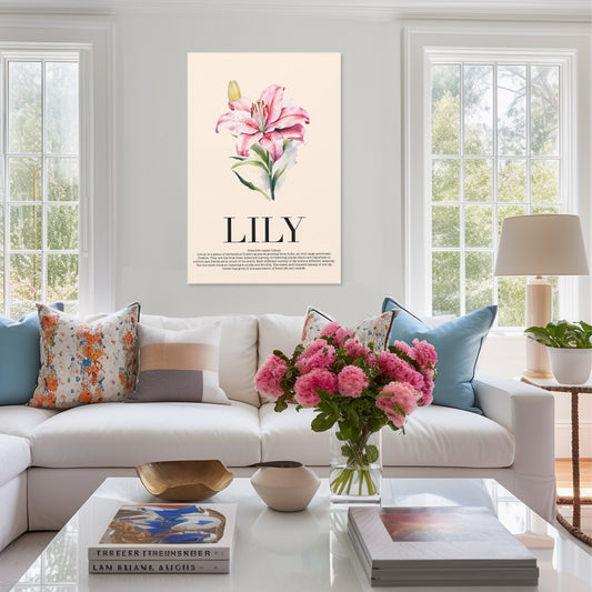 Lily Water Color Wall Art_Living Room Decor