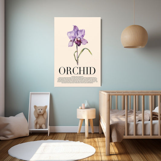 Orchid Water Color Painting_Kids Room Decor