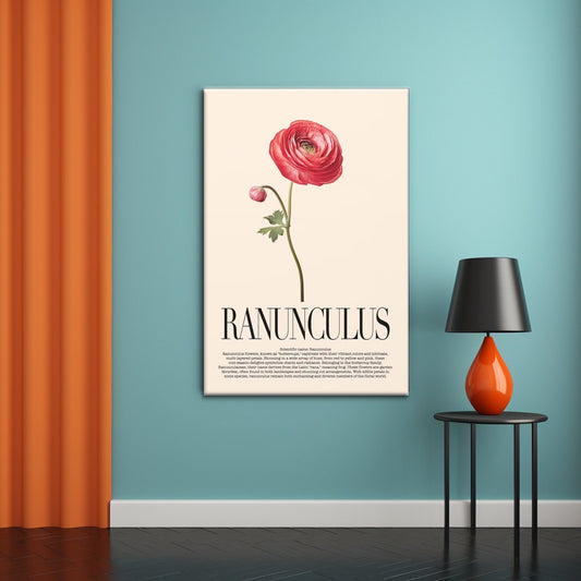 Ranunculus Water Color Wall Art_Living Room Decor