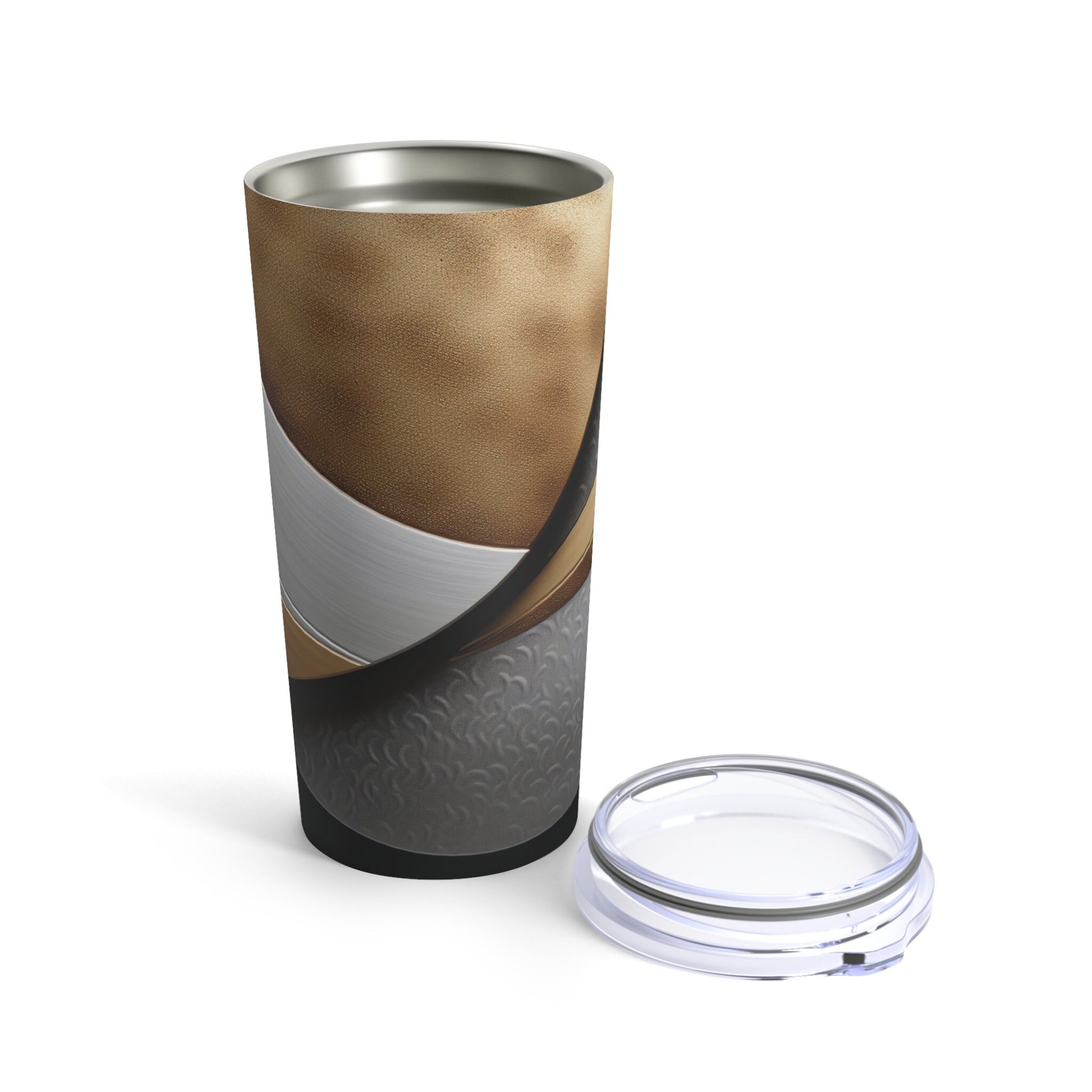 Faux Metallic Stainless Steel Tumbler_Open Top View