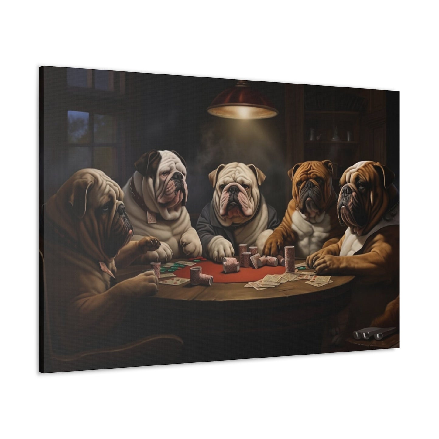 Poker Bulldogs Final Table Wall Art_Side View