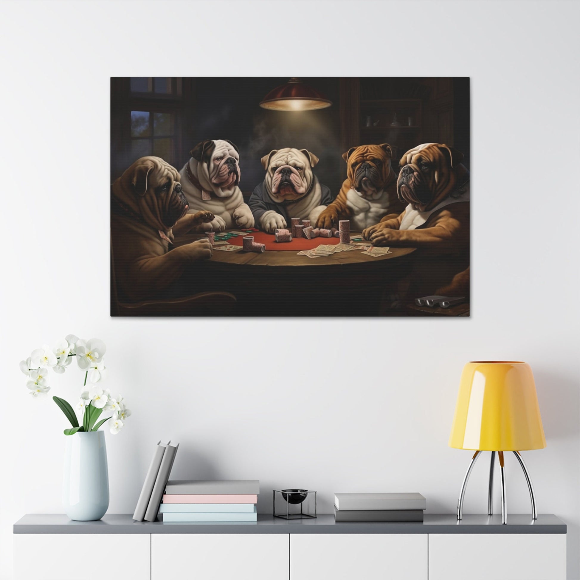 Poker Bulldogs Final Table Wall Art_Office Decor