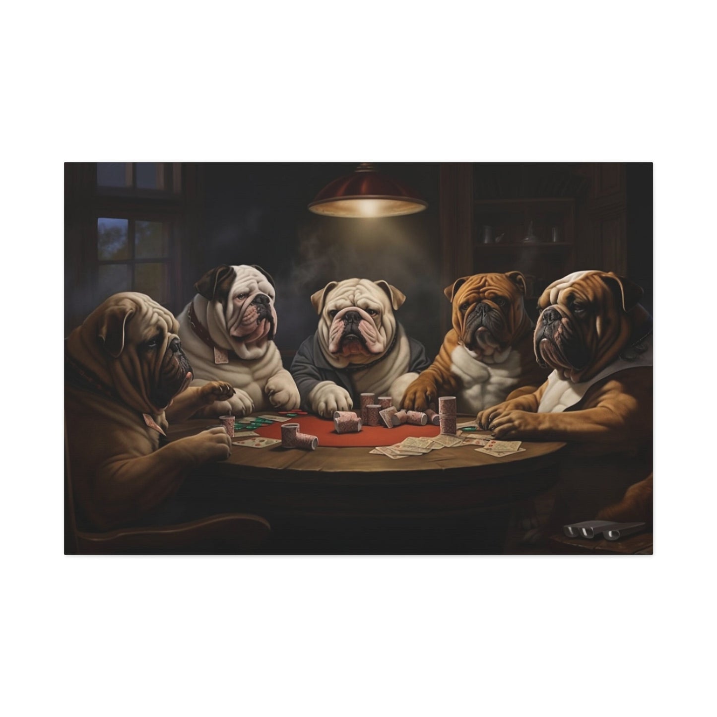 Poker Bulldogs Final Table Wall Art_Front View