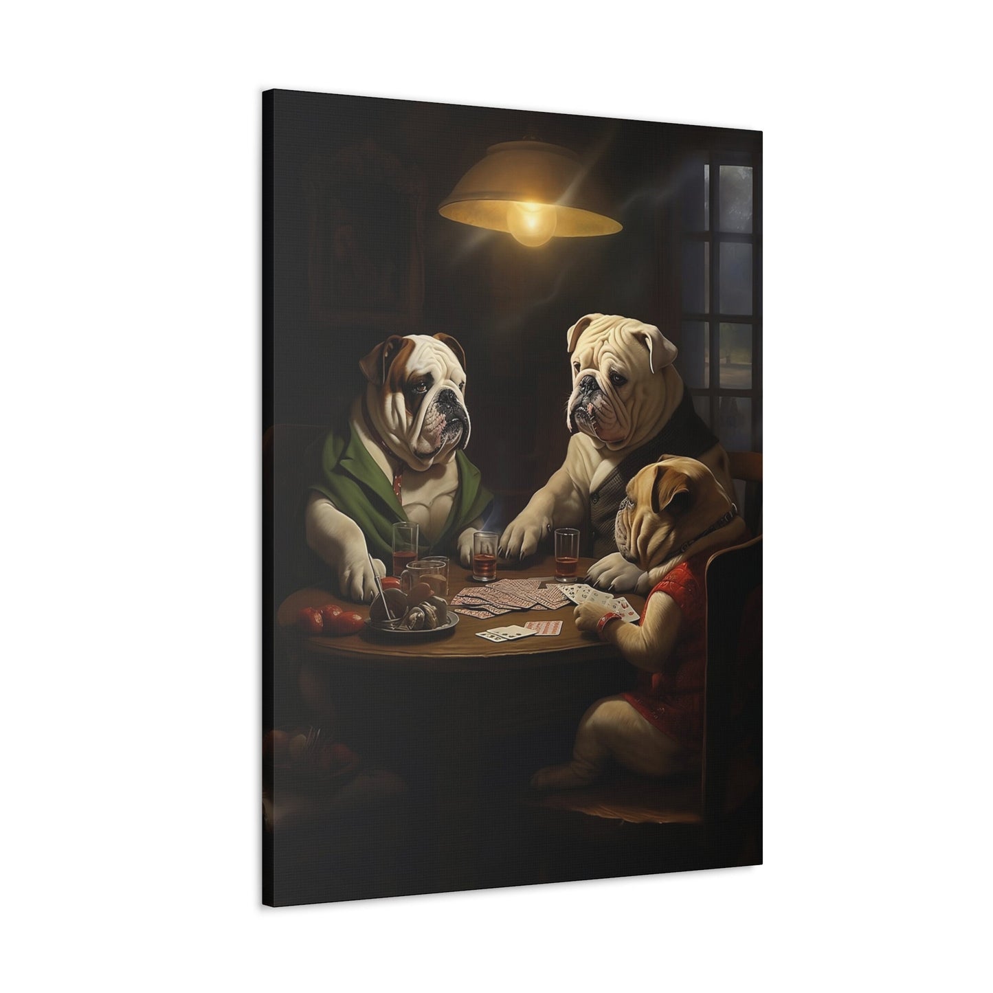 Poker Dogs Wall Art_Side View