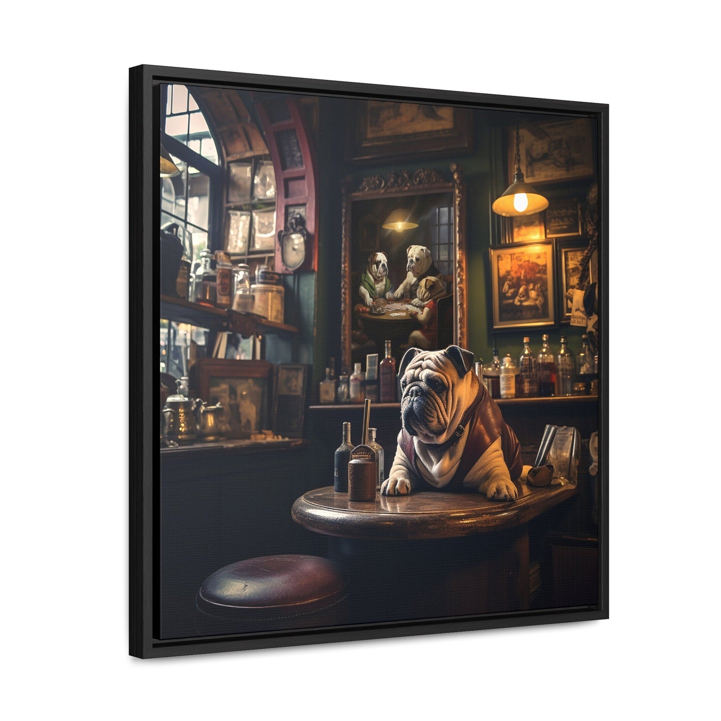 English Bulldog Pub Art_Side View