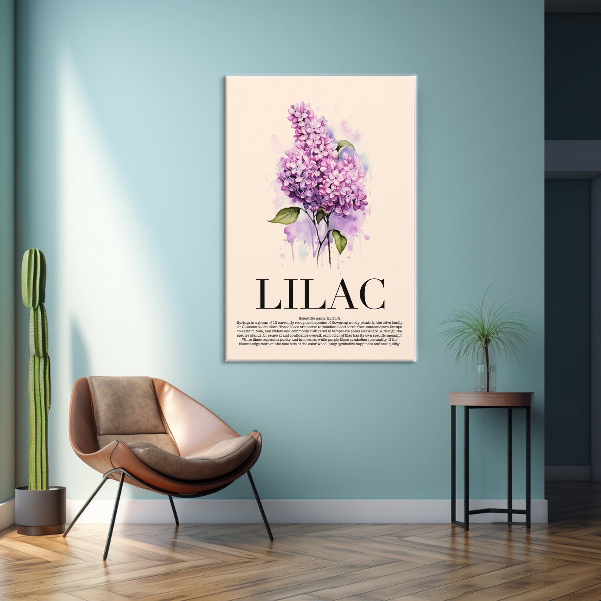 Lilac Water Color Wall Art_Home Decor