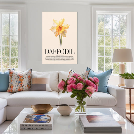 Daffodil Water Color Wall Art_Living Room Decor