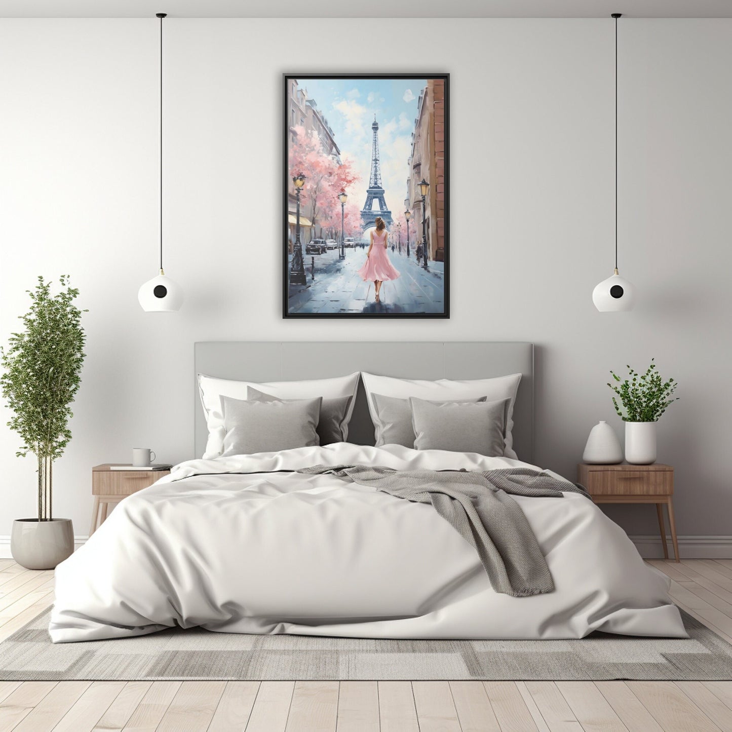 Eiffel Tower Paris painting Wall Art_Bedroom Decor