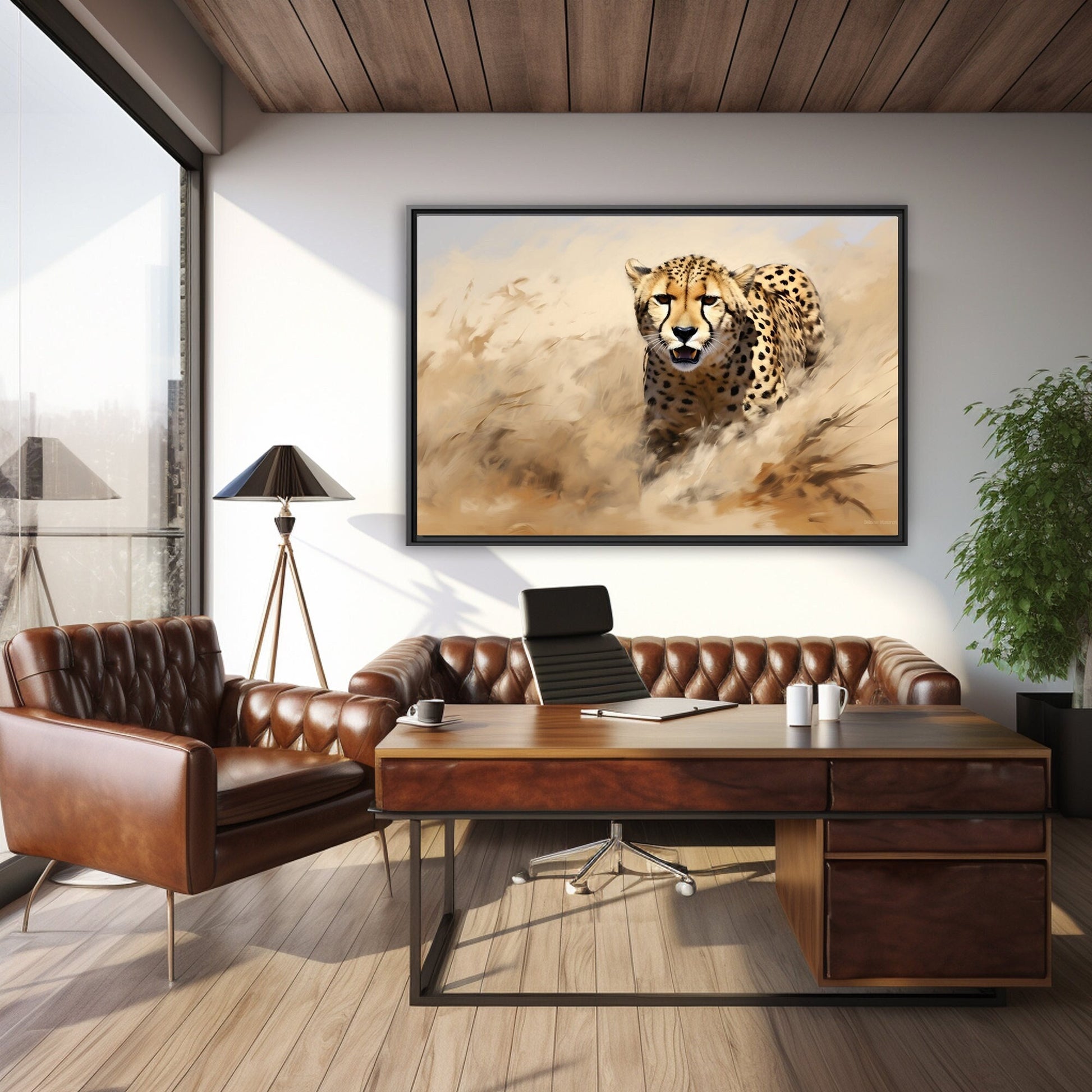 Cheetah Wall Art_Office Decor