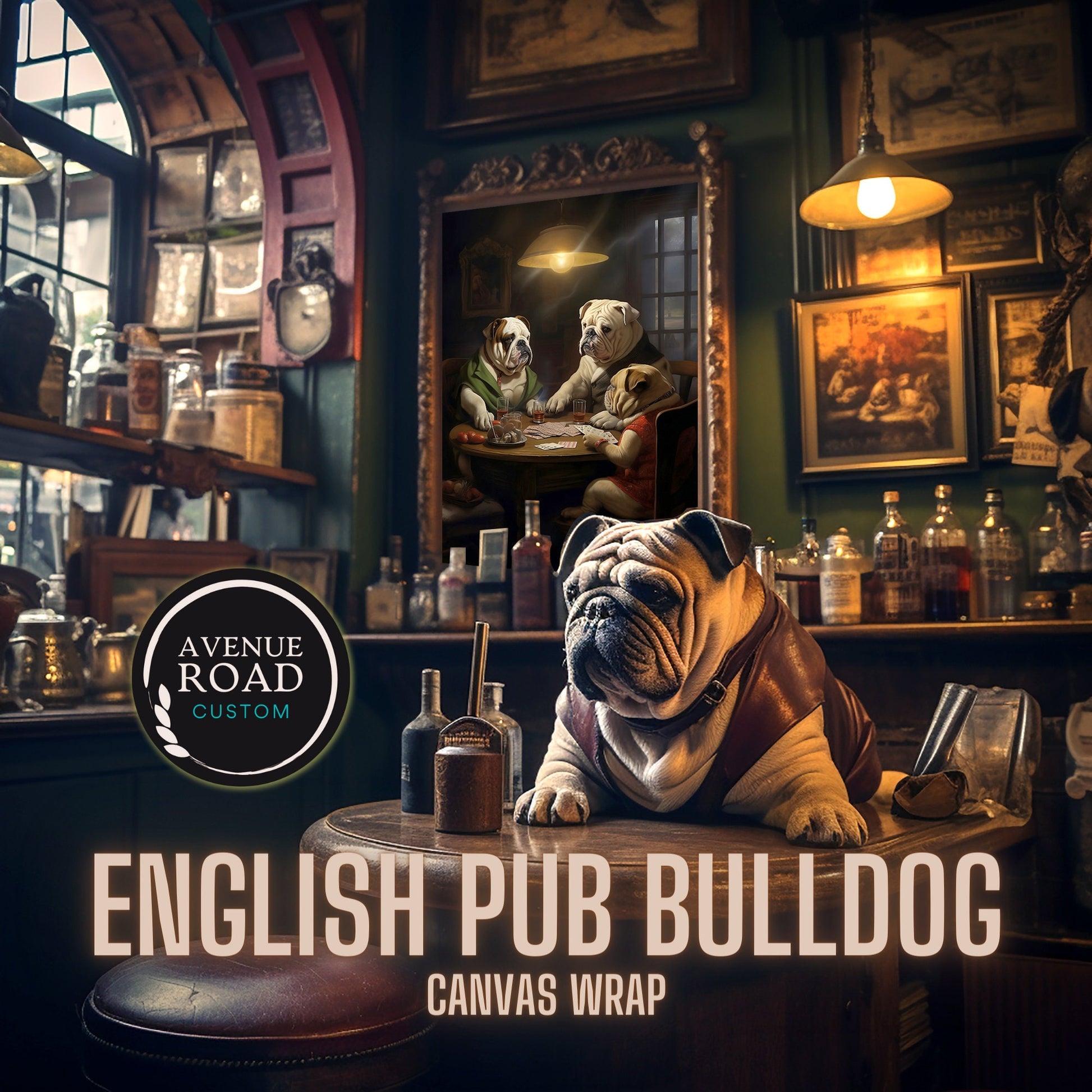 English Bulldog Pub Art_Bar and Pub Decor