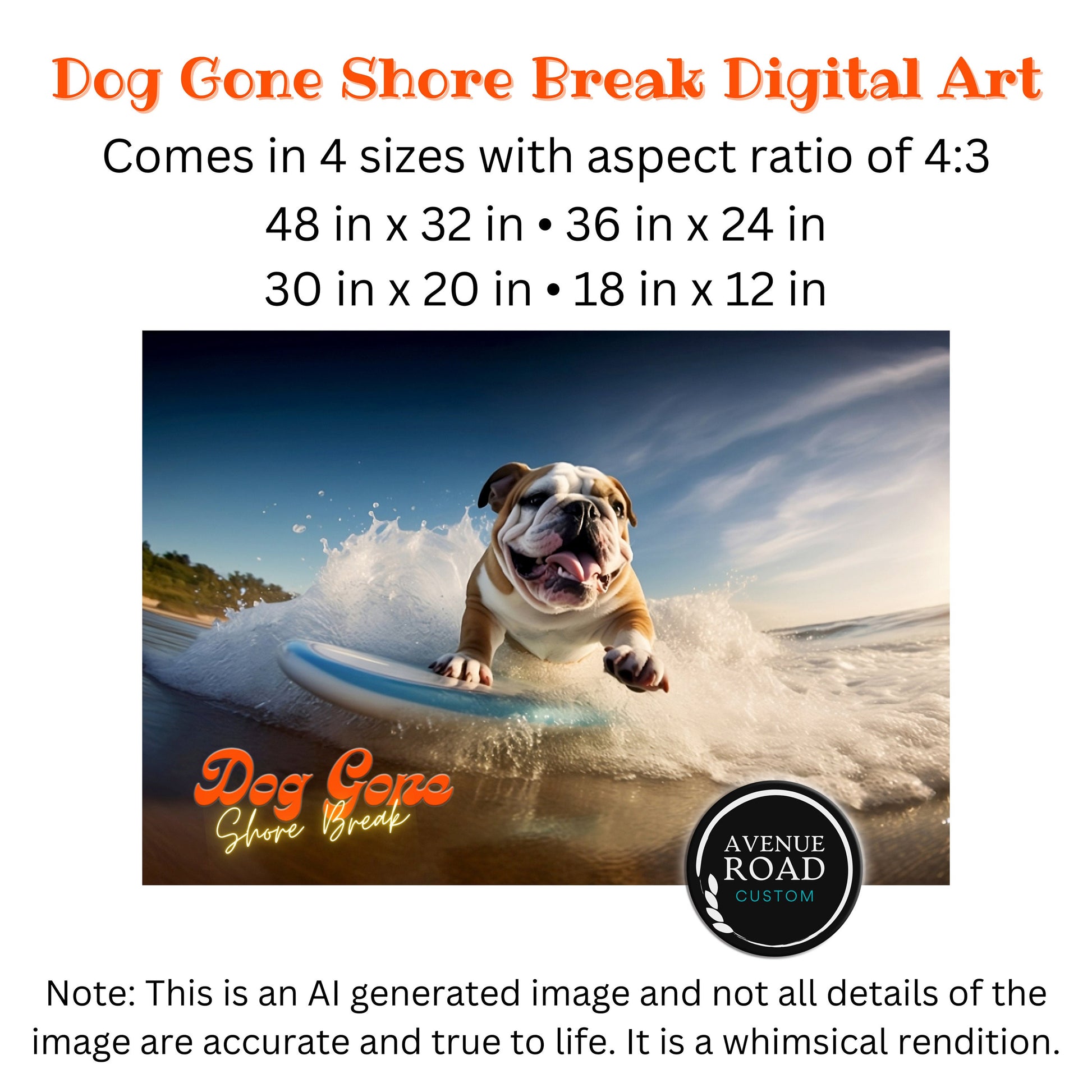 English Bulldog Surfing_Size Mock up