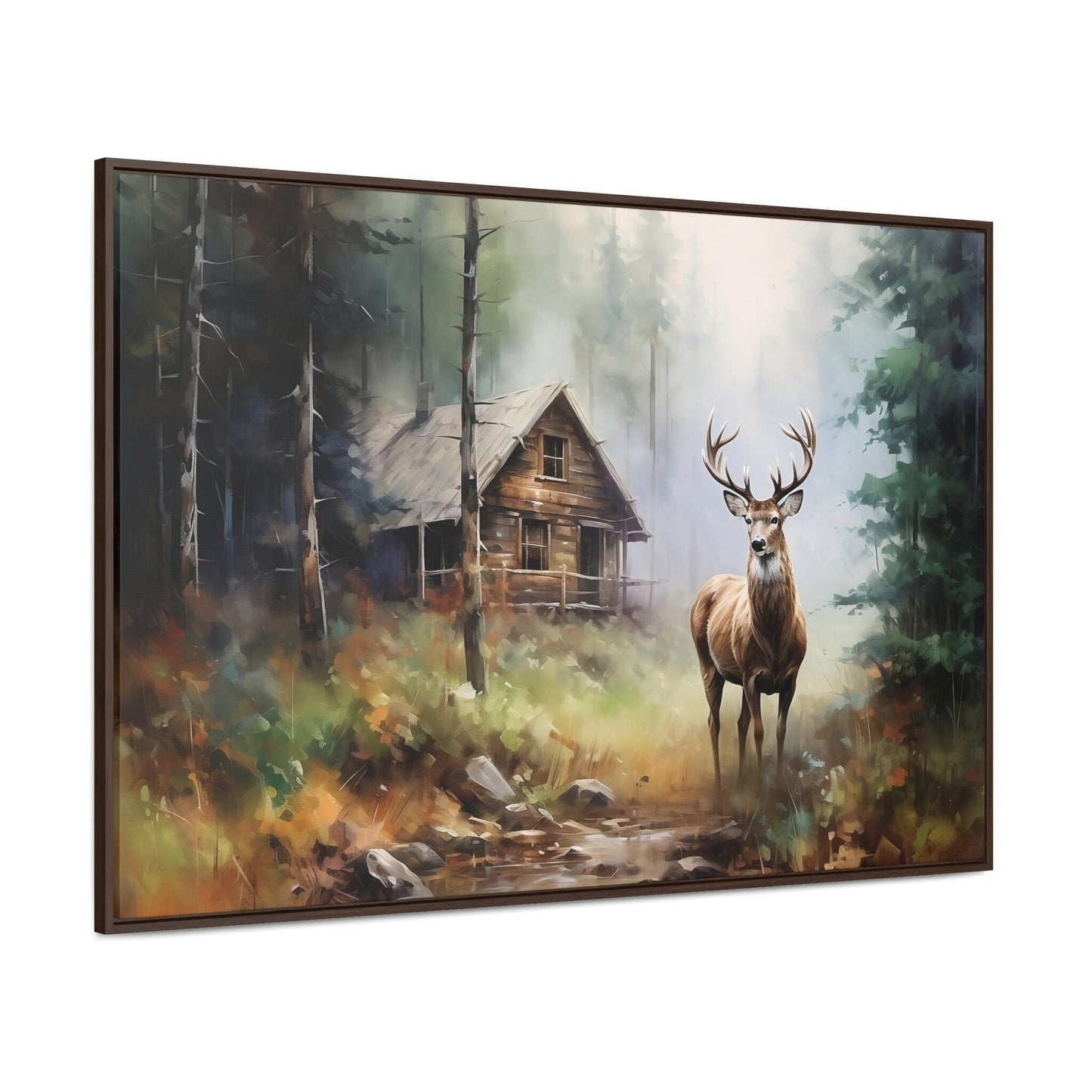 Deer log cabin Nature-scape_Side View