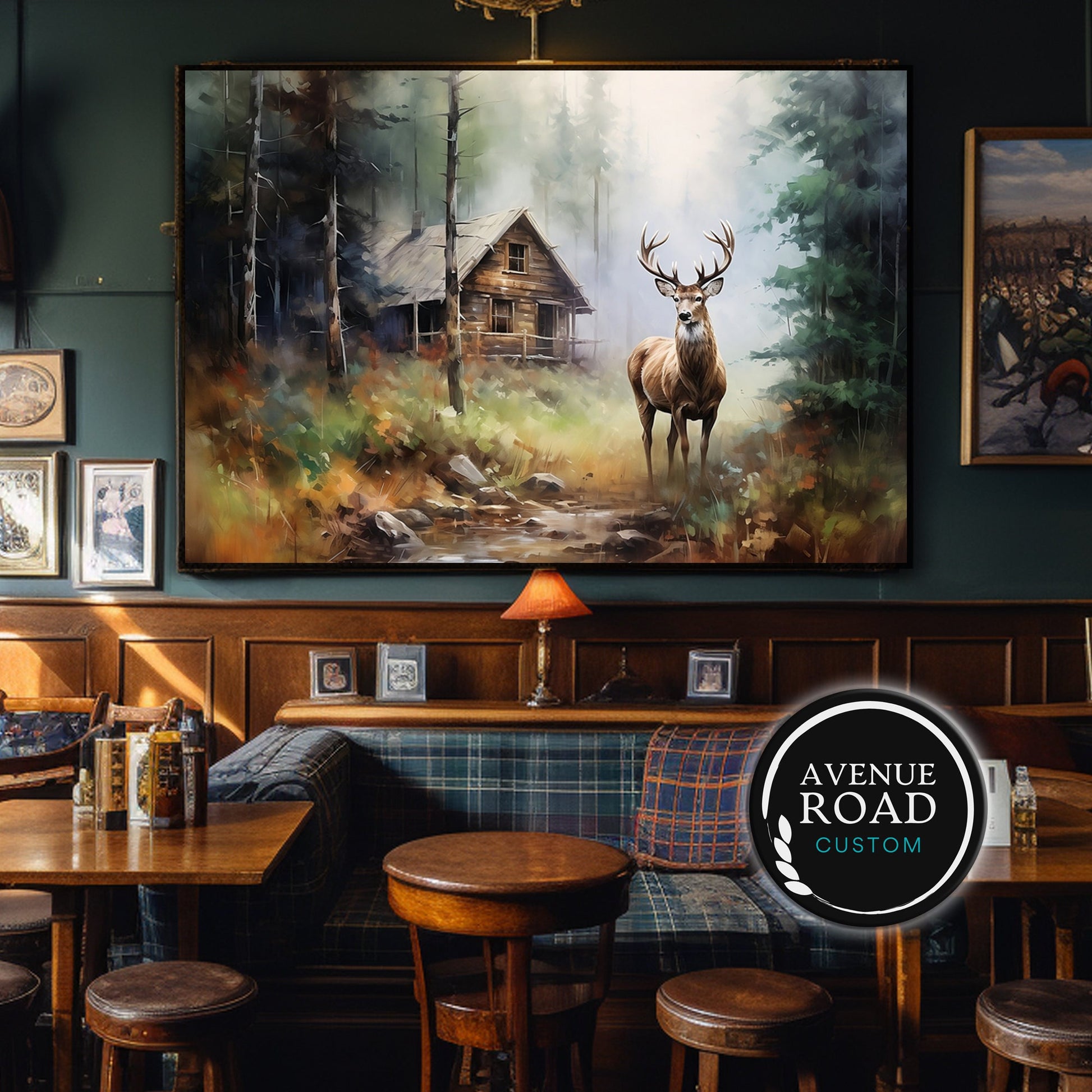 Deer log cabin Nature-scape_Resturant Decor