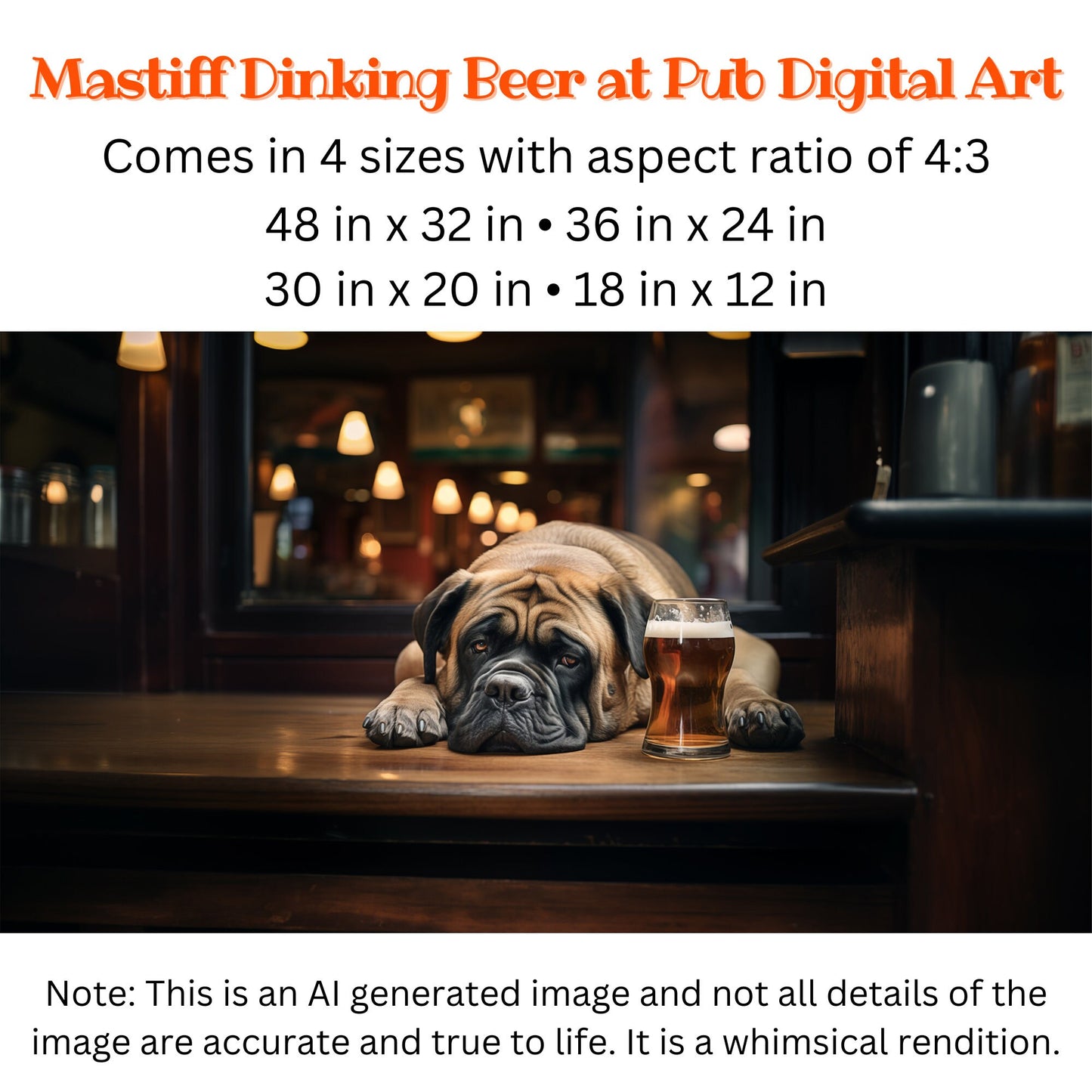 Bull Mastiffs Beer Buddy_Size Chart