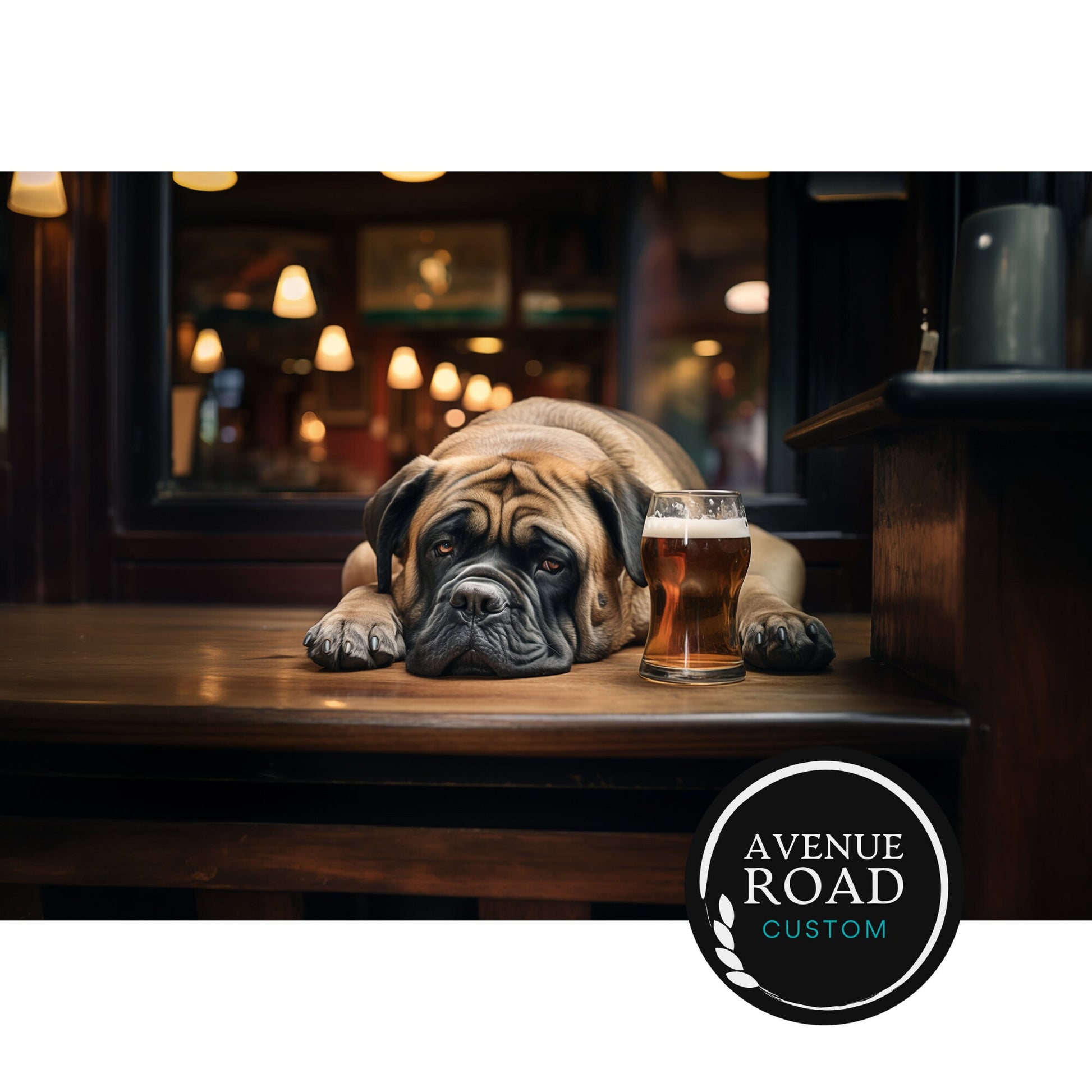 Bull Mastiffs Beer Buddy_Digital Poster