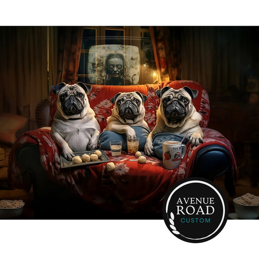 Pop Corn & Pugs Movie Night Poster