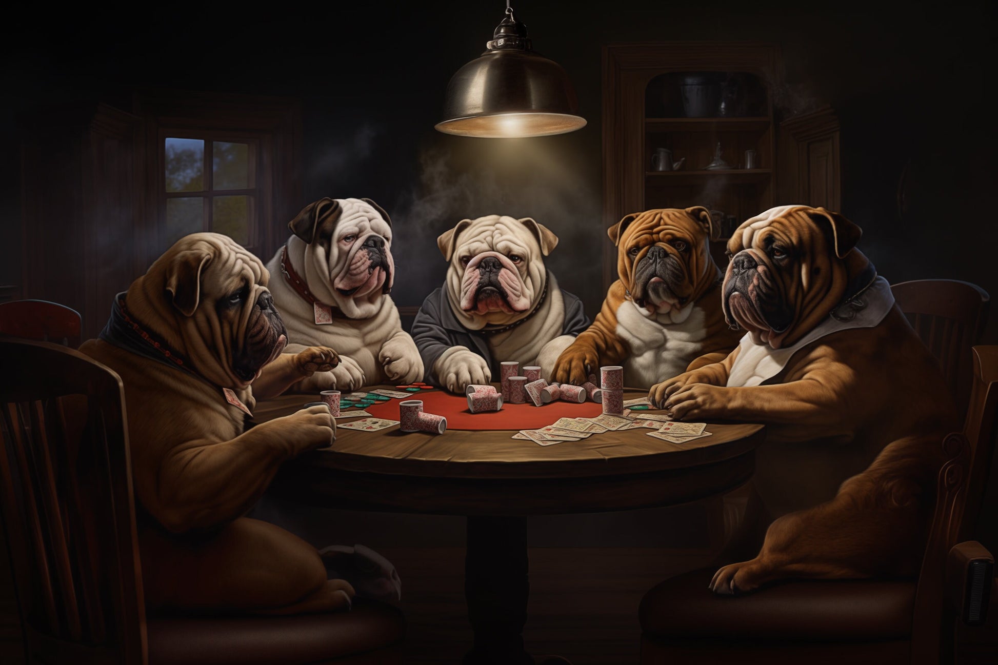 English Bulldogs Poker Final Table_Bar Decor