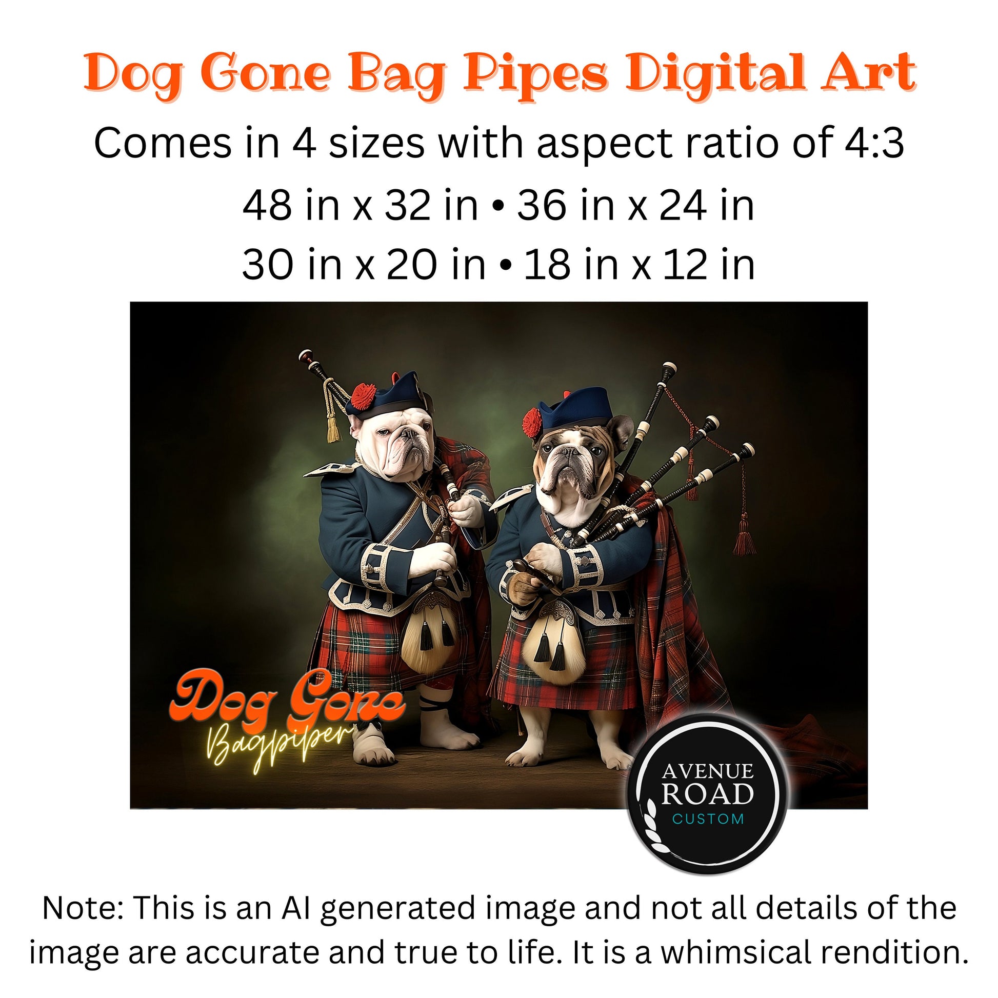 English Bulldog Bag Pipes_Size Mockup