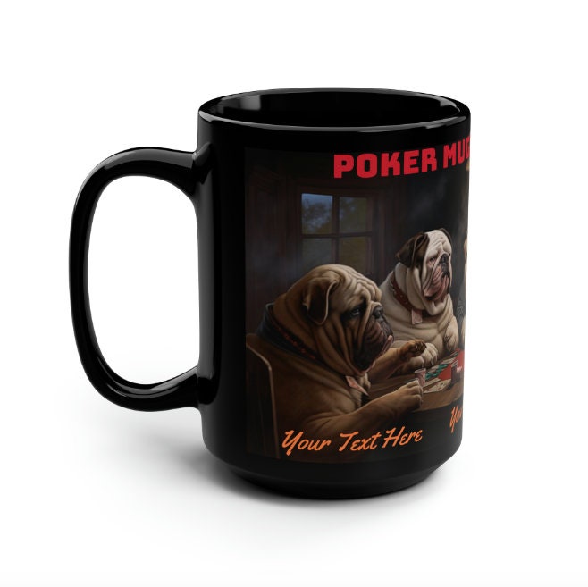 Personalized Bulldog Poker Mug_Right Side