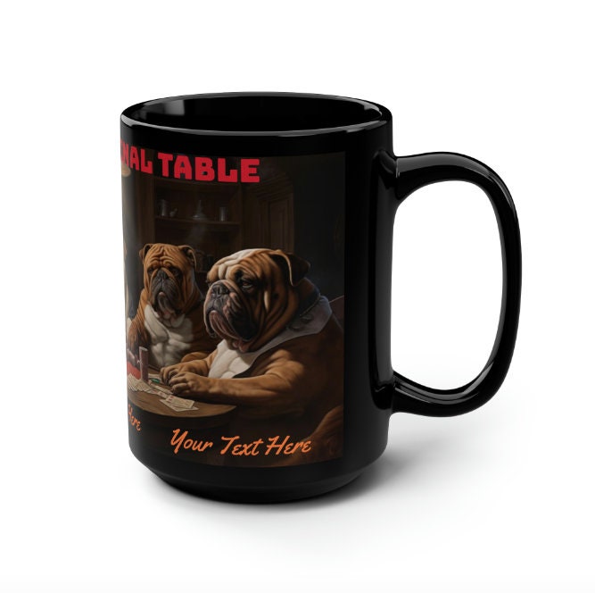 Personalized Bulldog Poker Mug_Left Side