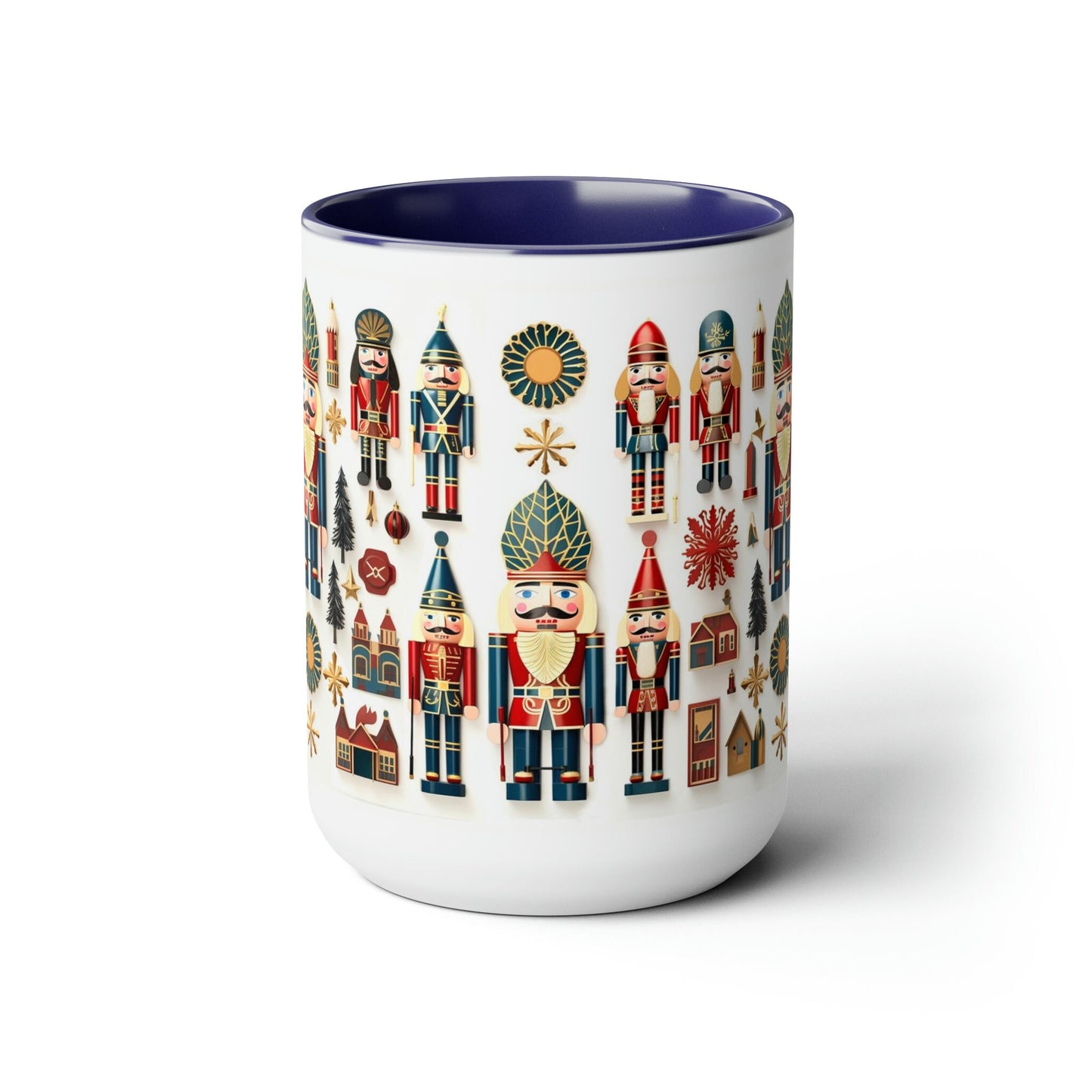 Nutcracker Holiday Mug_Blue Trim Middle View