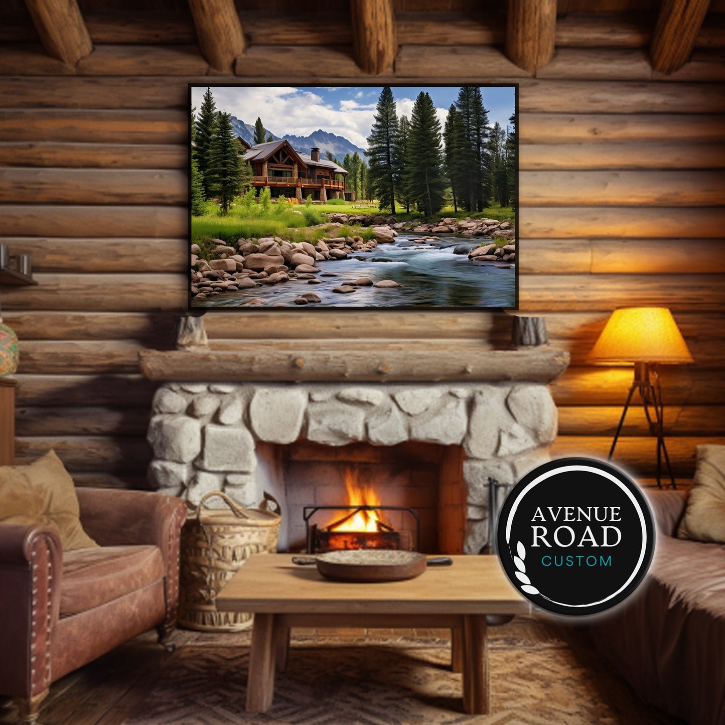 Log Cabin Nature-scape_Log Cabin Artwork