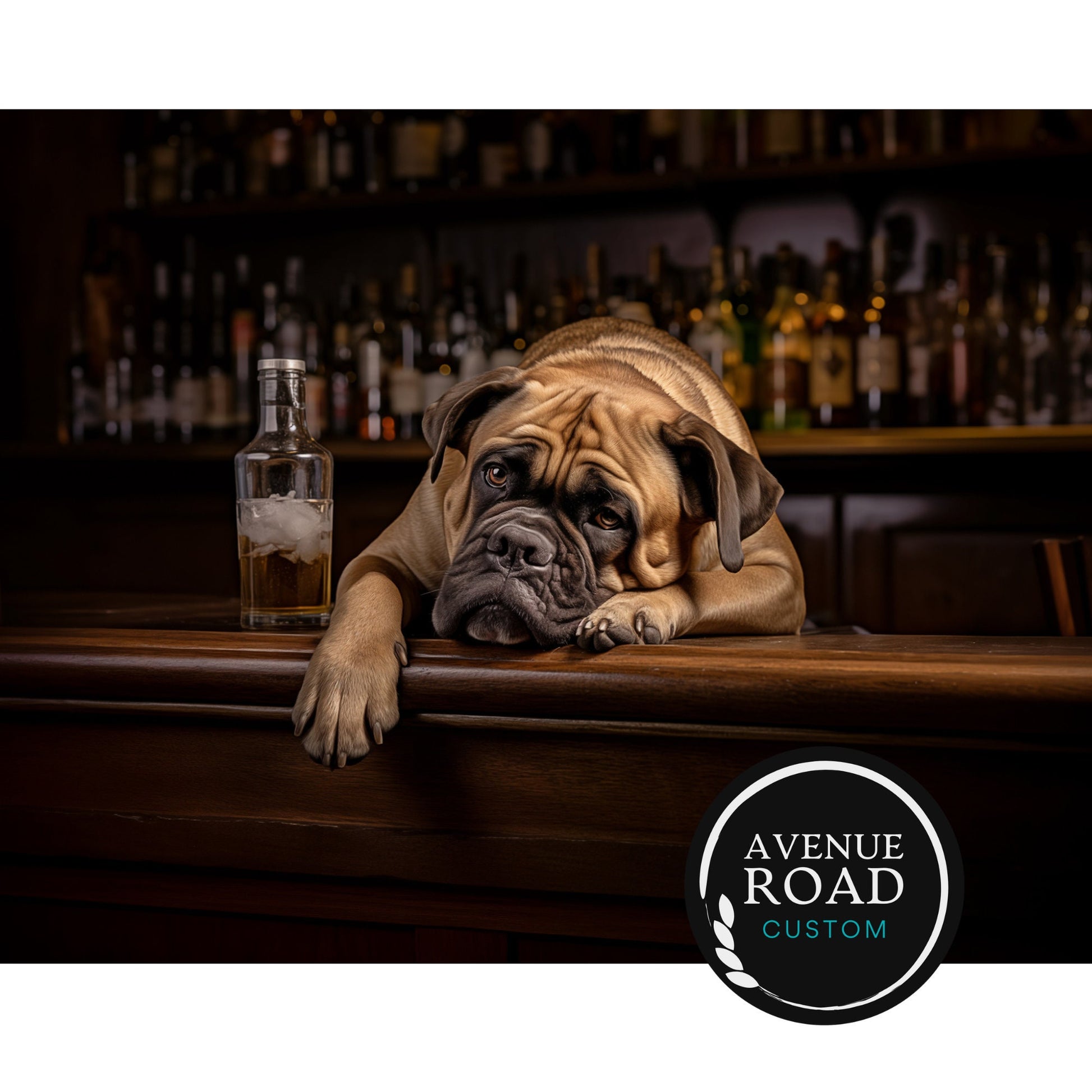 Bull Mastiff Whiskey Bar_Digital Poster