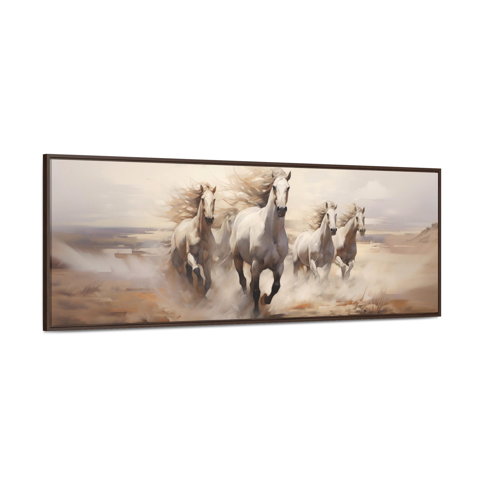 Horses on the beach, Gallery Canvas_Side View