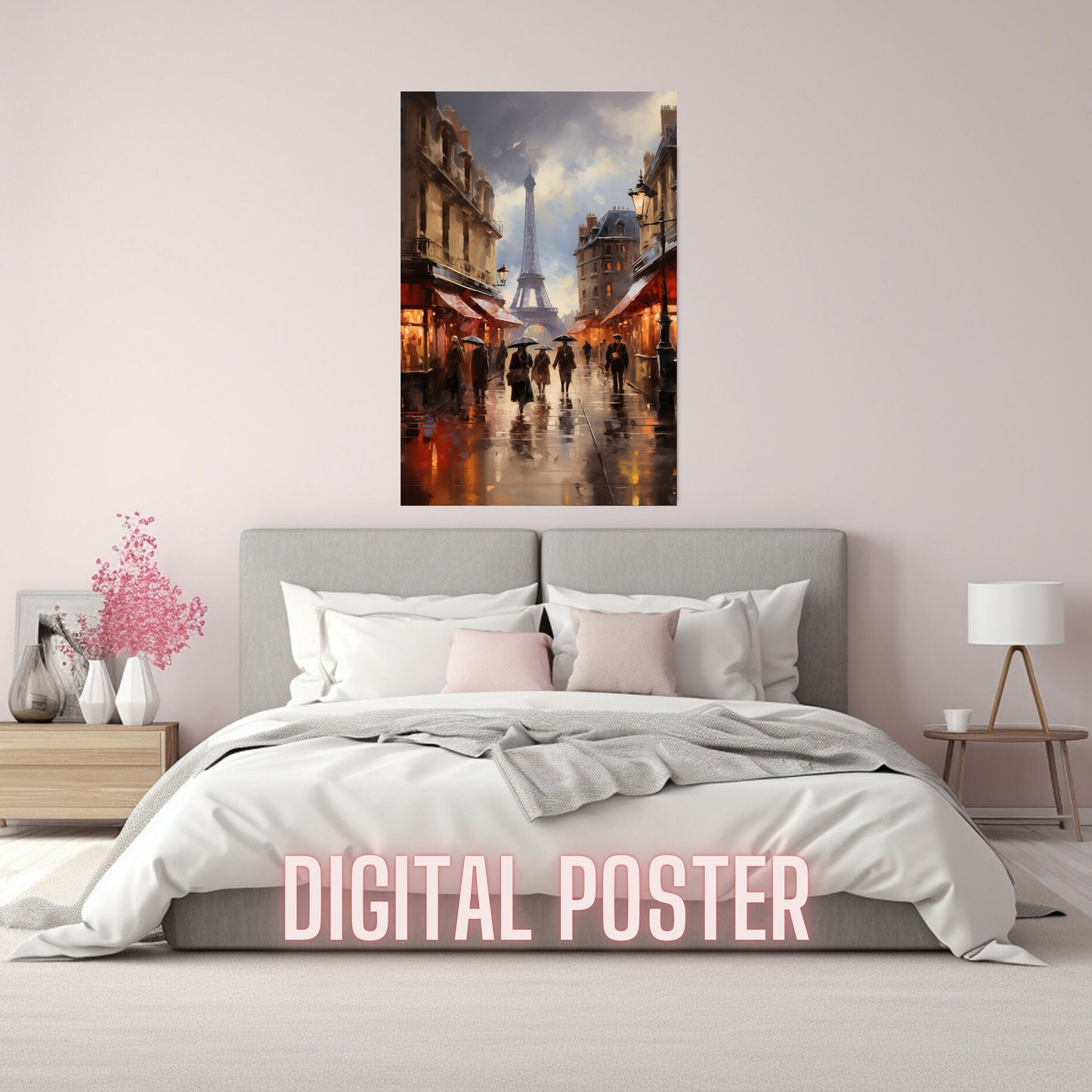 Paris Rainy Night Digital Poster!_Bedroom Poster