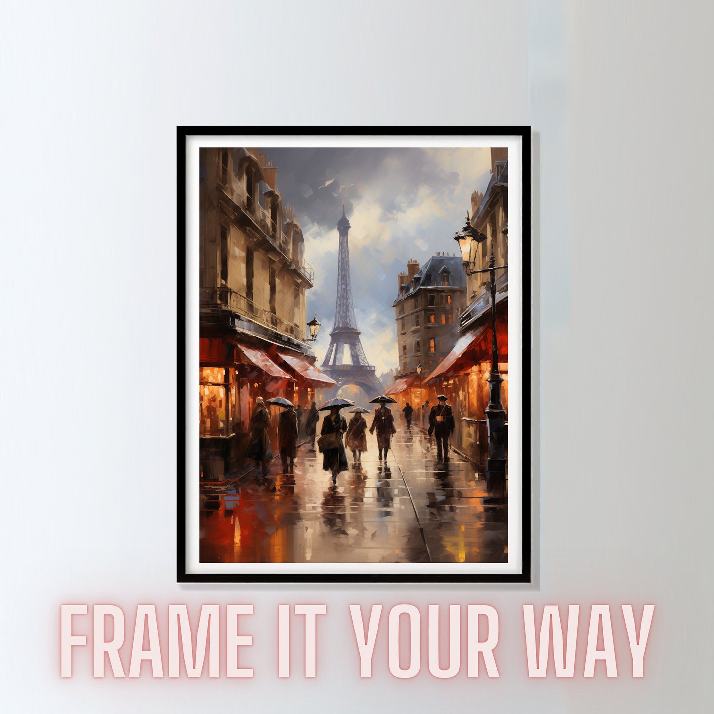 Paris Rainy Night Digital Poster!_Frame it your way