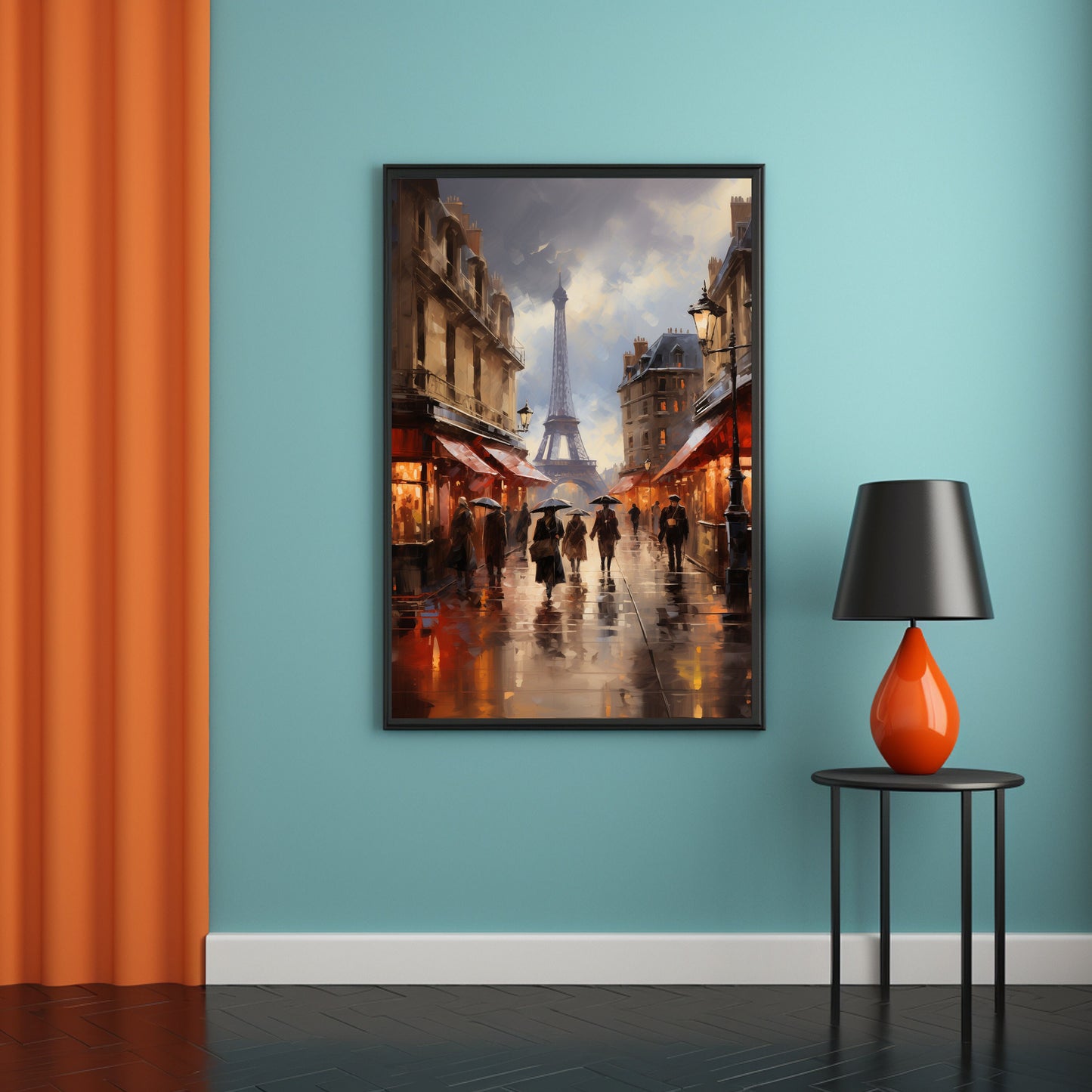 Paris Rainy Night Digital Poster!_Home Decor