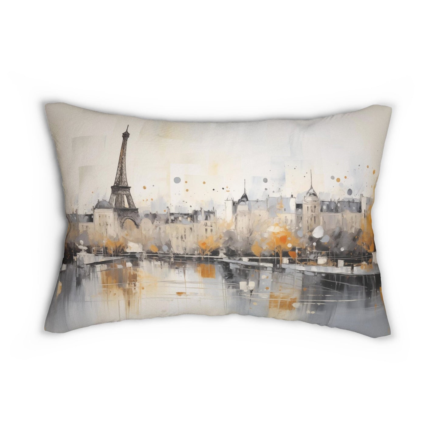 Eiffel Tower, Paris Cityscape Lumbar Pillow