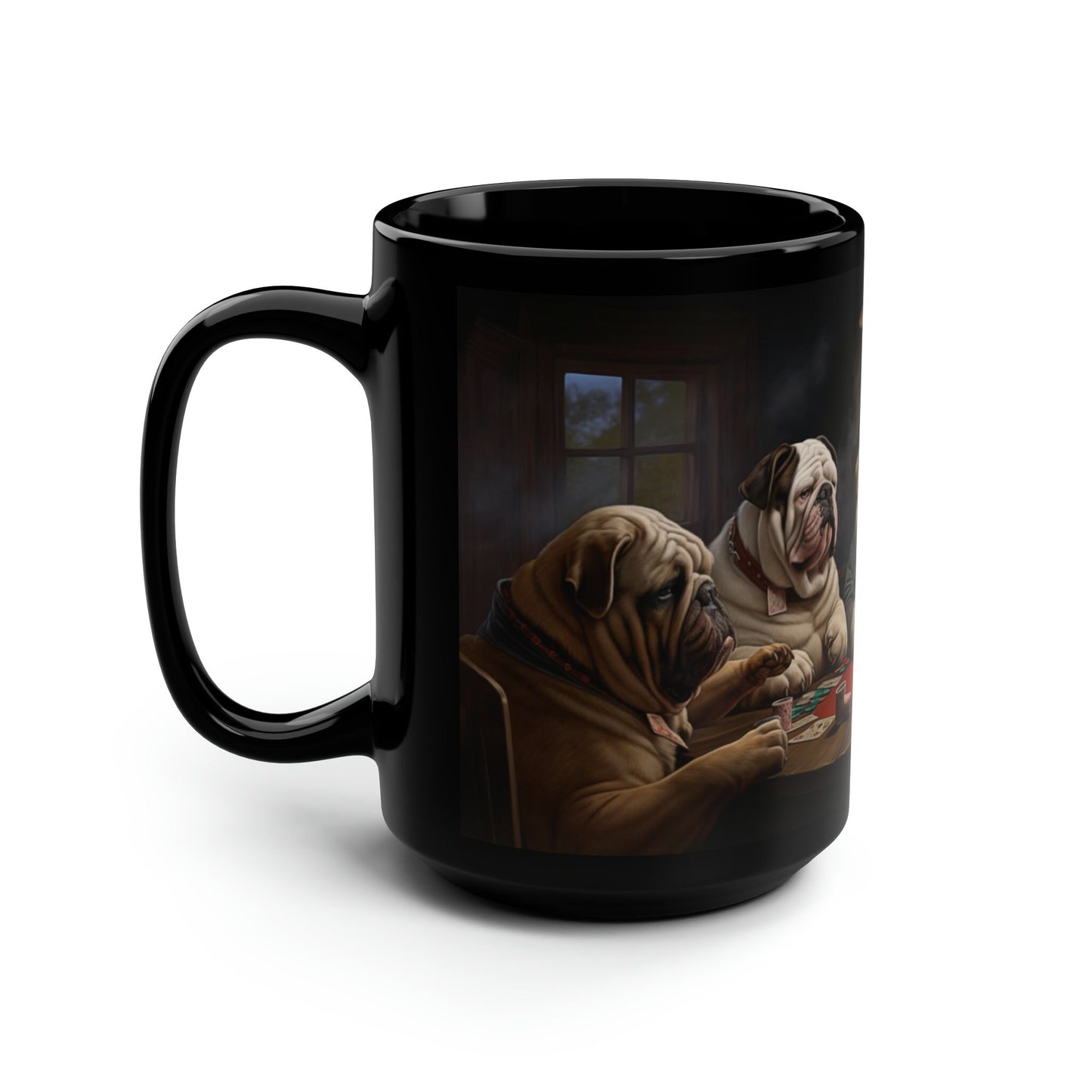 Bulldog Poker Black Mug_Right Side