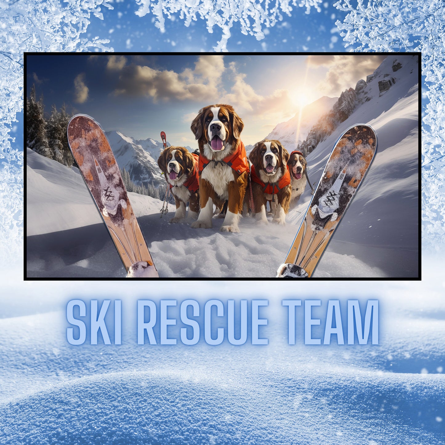 St. Bernards Ski Rescue Team Digital Poster