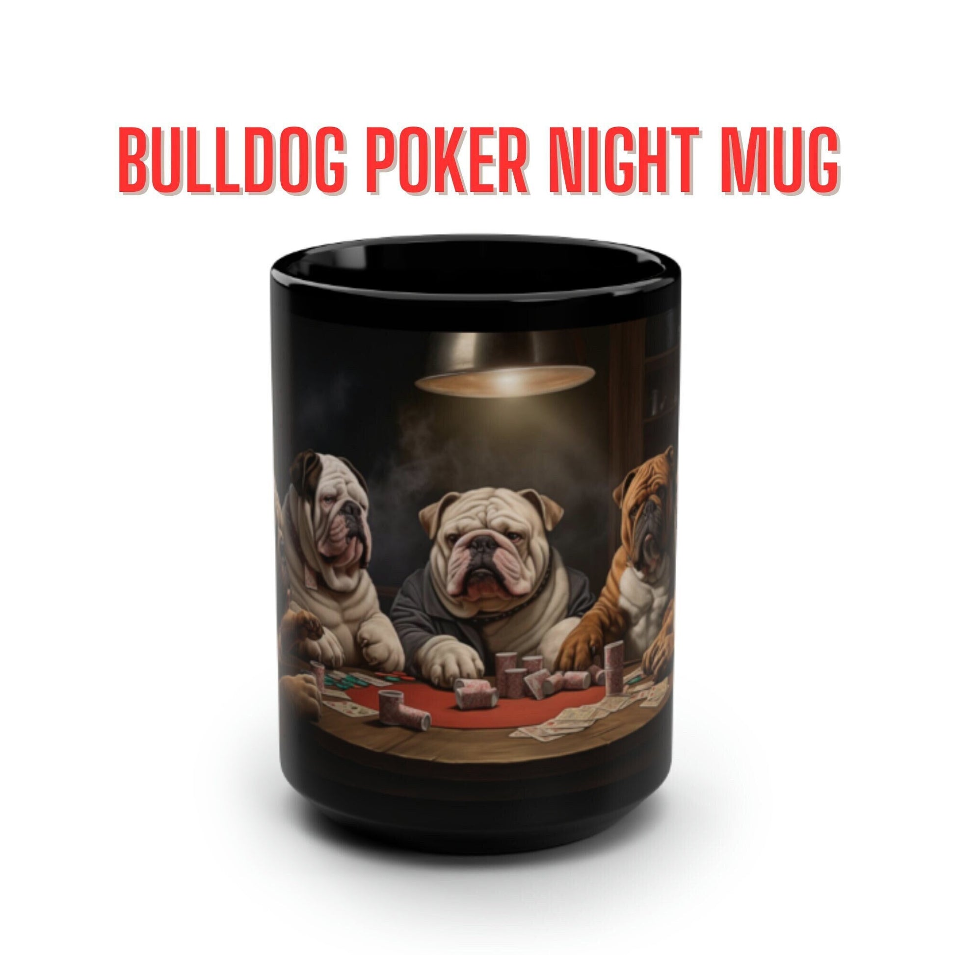 Bulldog Poker Black Mug_Mock up