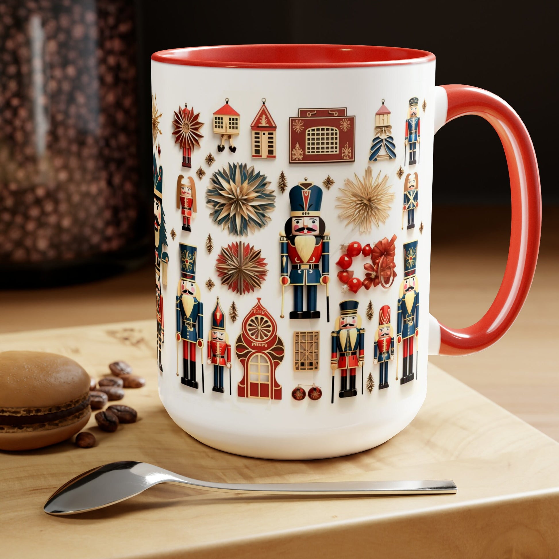 Nutcracker Colorful Mug_Red Accent Mock up