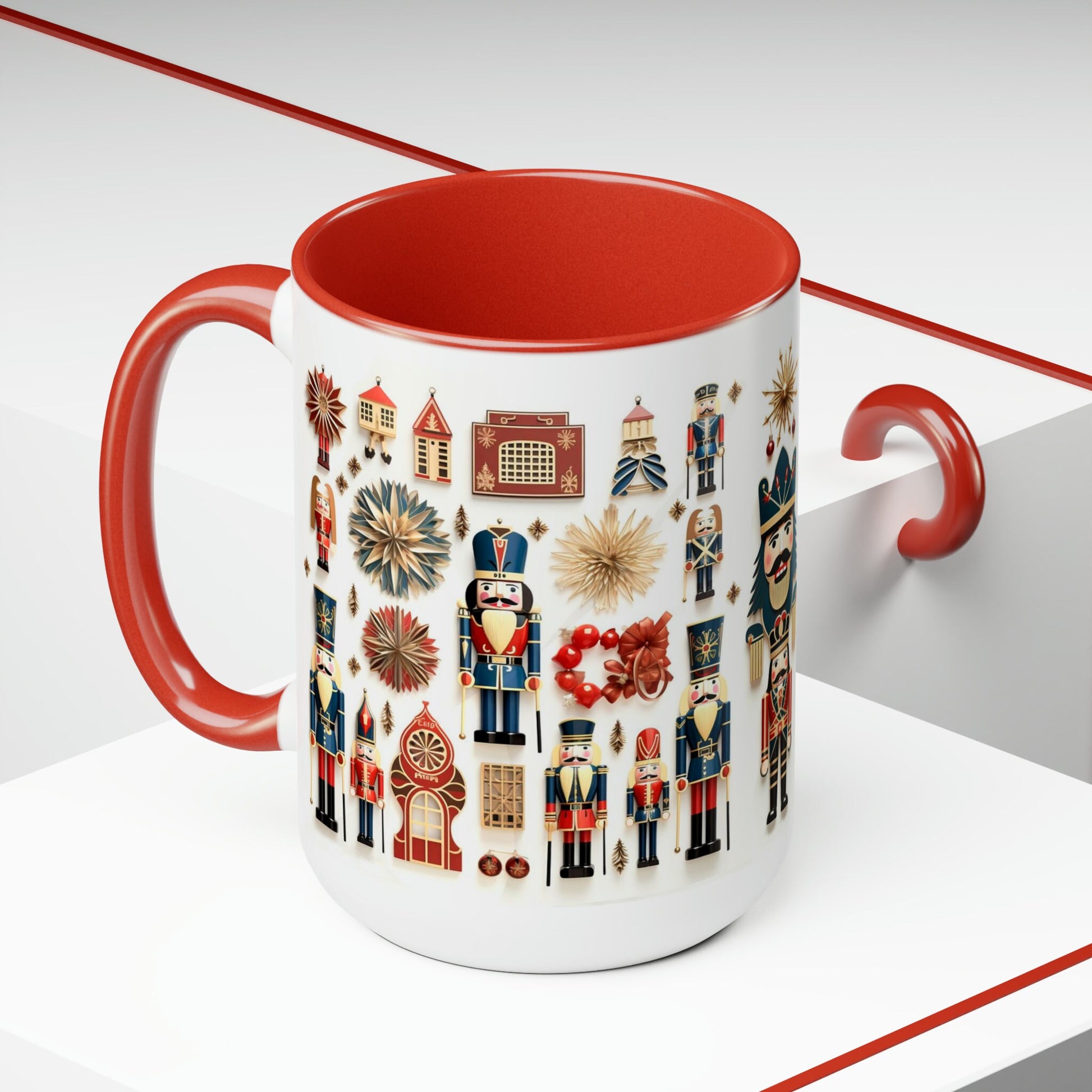 Nutcracker Colorful Mug_Red Accent Top View