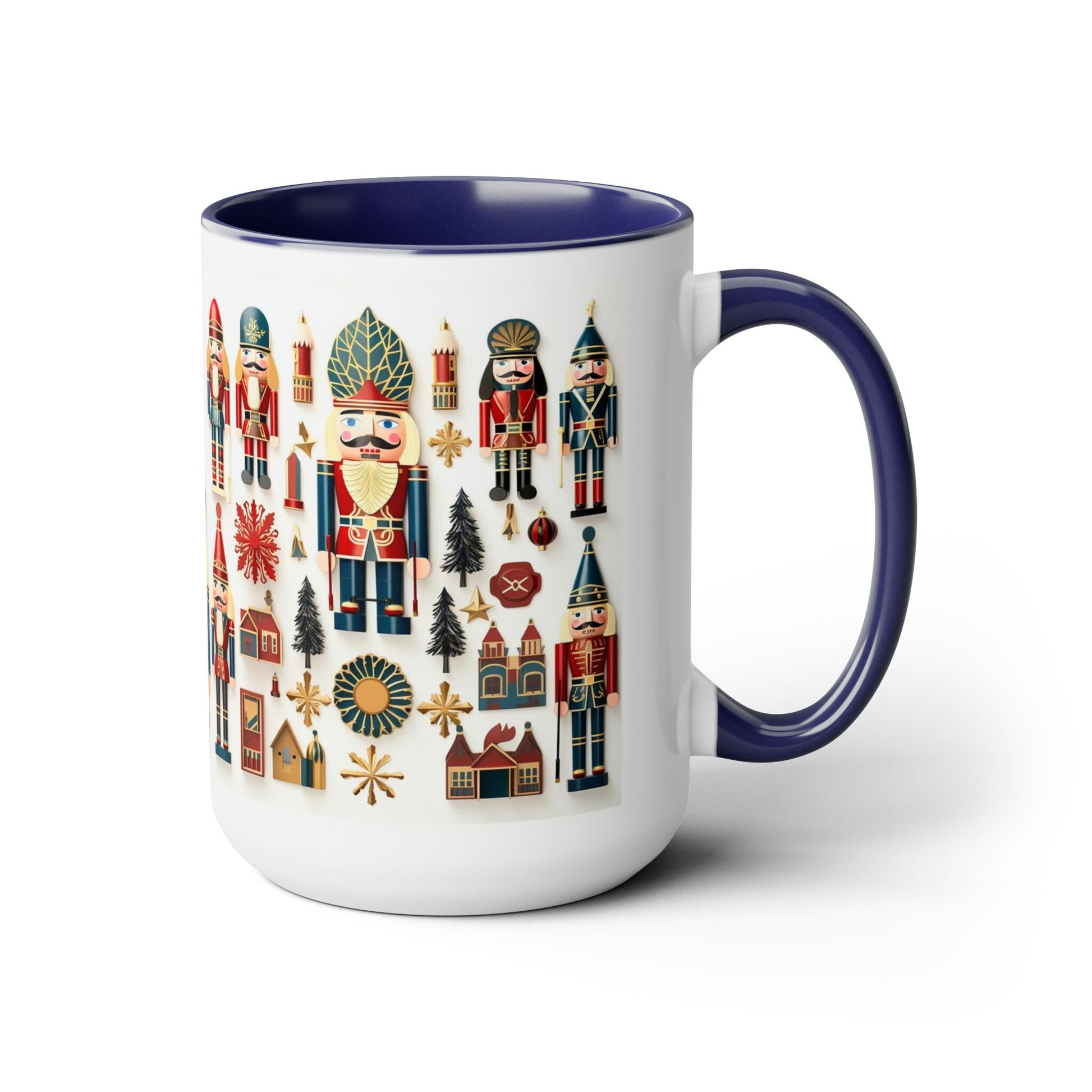 Nutcracker Holiday Mug_Blue Trim Left Side