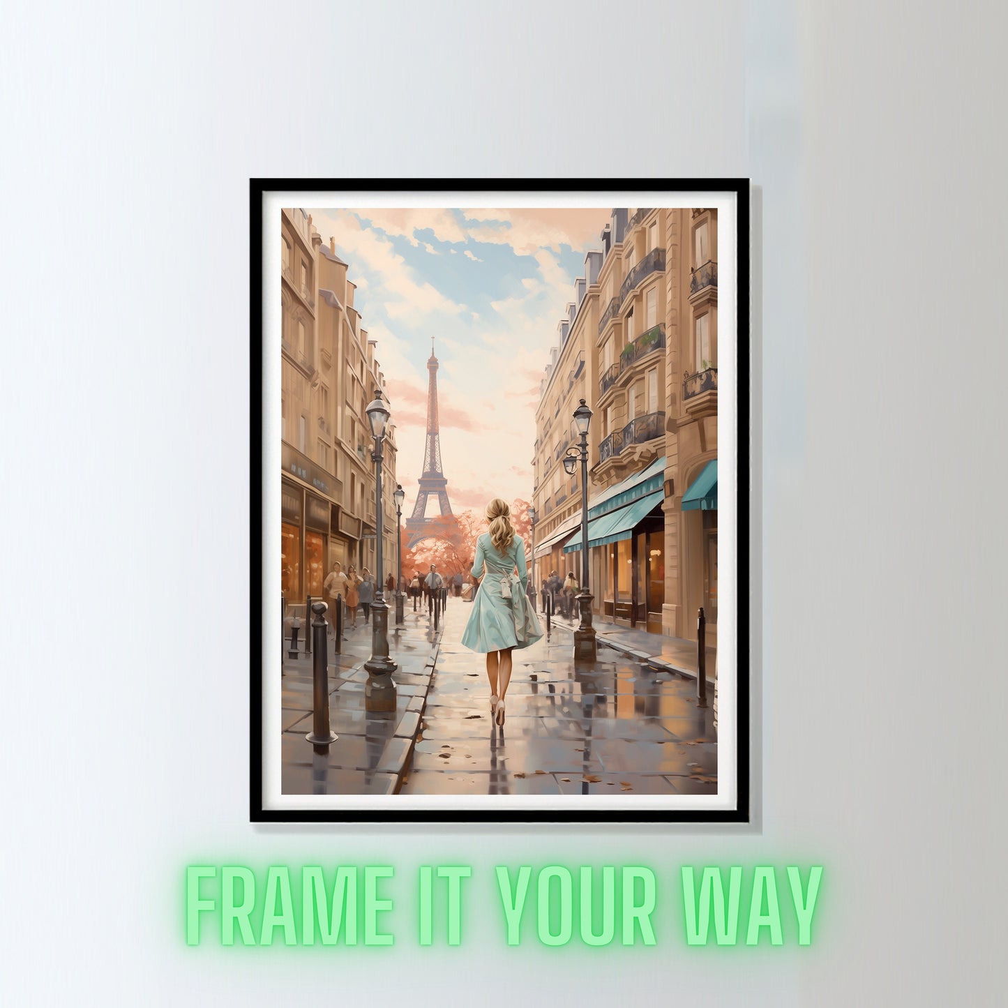 Eiffel Tower Paris Digital Wall Art_Frame it your way mockup