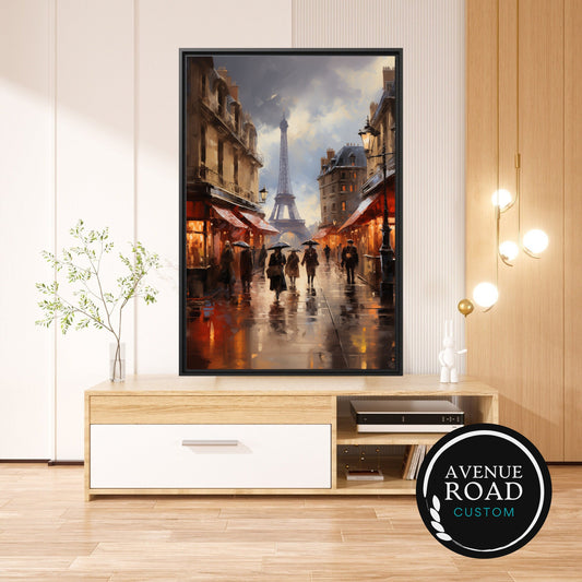 Paris Rainy Night Digital Poster!_Living Room Poster